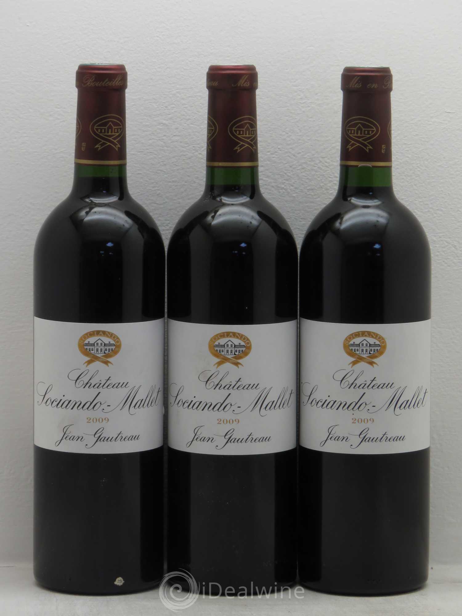 Château Sociando Mallet 2009 - Lot de 3 bouteilles - 0