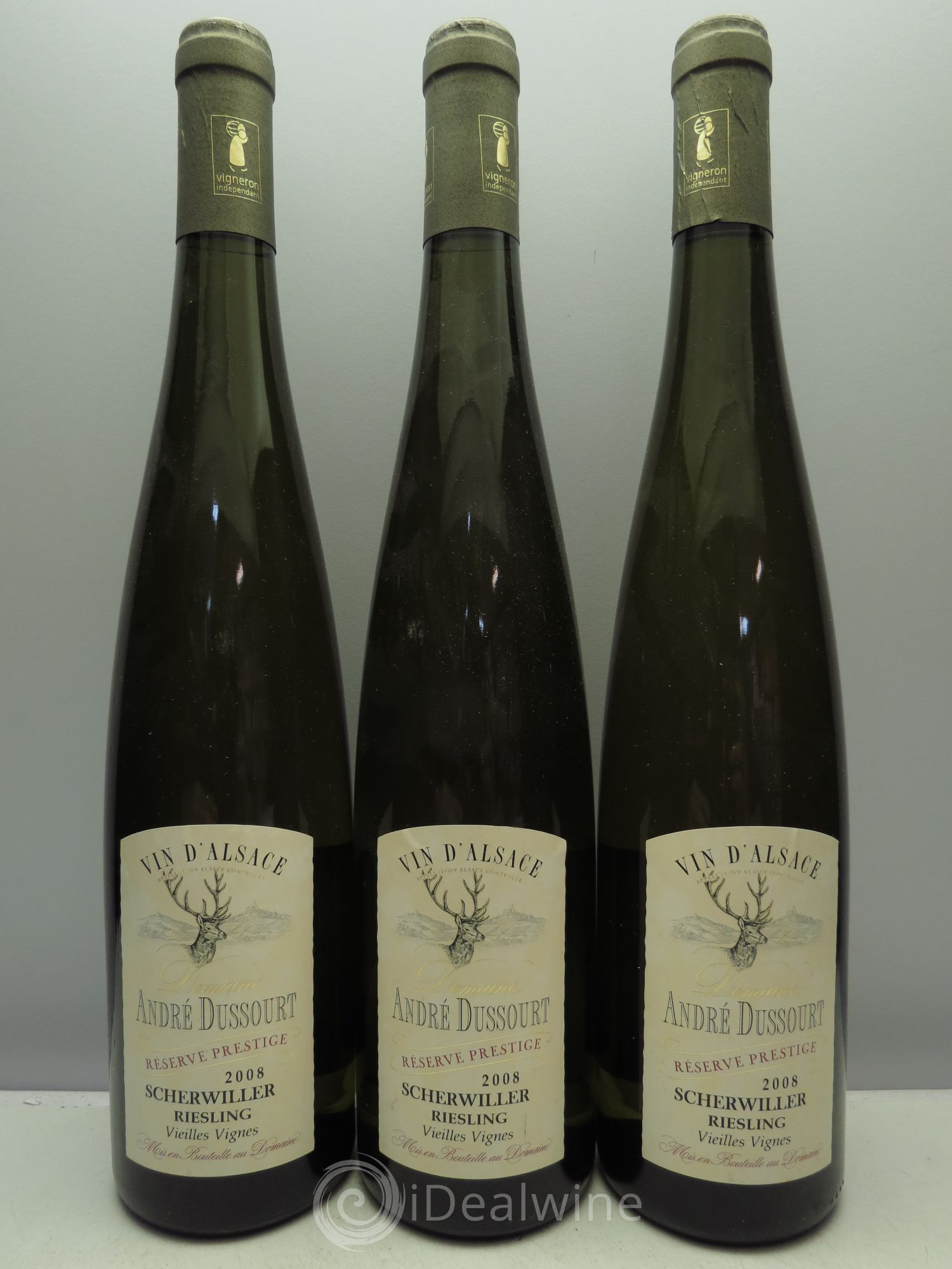 Riesling Scherwiller Vieilles Vignes André Dussourt réserve Prestige 2008 - Posten von 3 Flaschen - 0