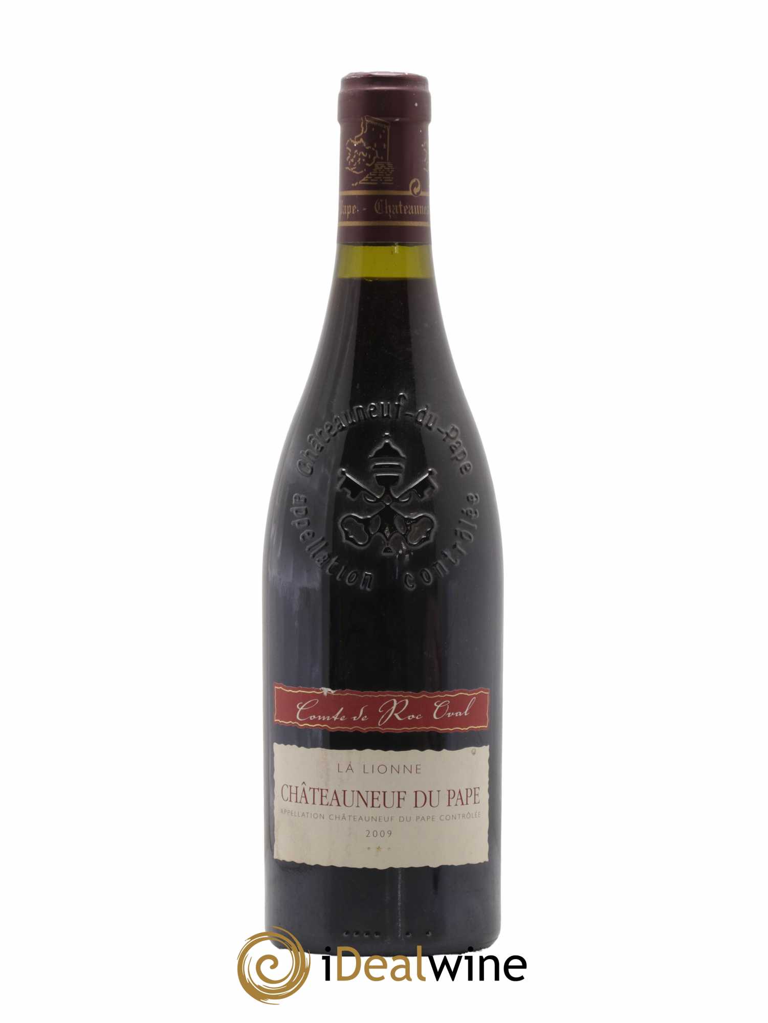 Châteauneuf-du-Pape La Lionne Comte De Roc Oval 2009 - Lot de 1 bouteille - 0