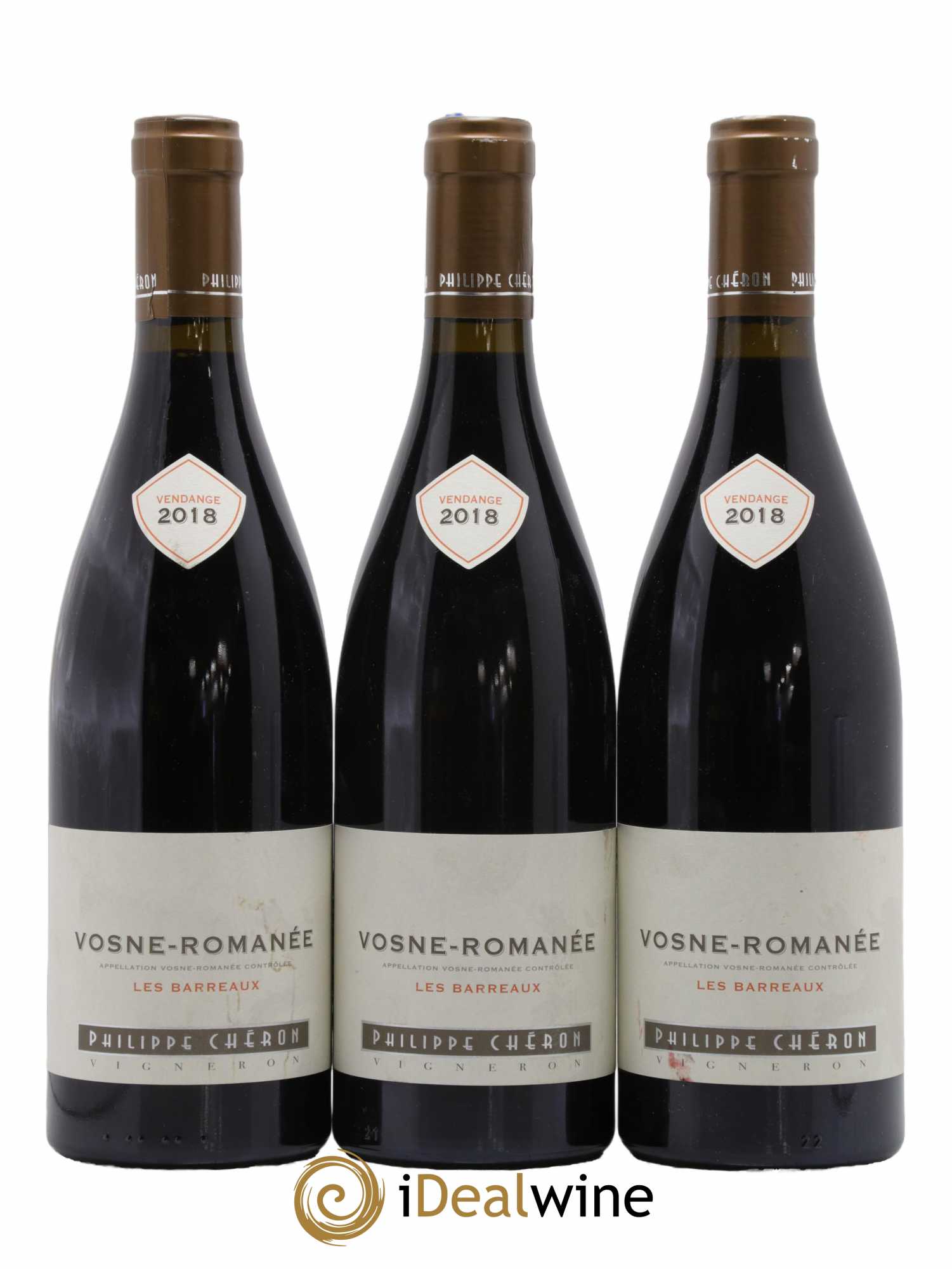 Vosne-Romanée Les Barreaux Philippe Cheron 2018 - Lot de 3 bouteilles - 0