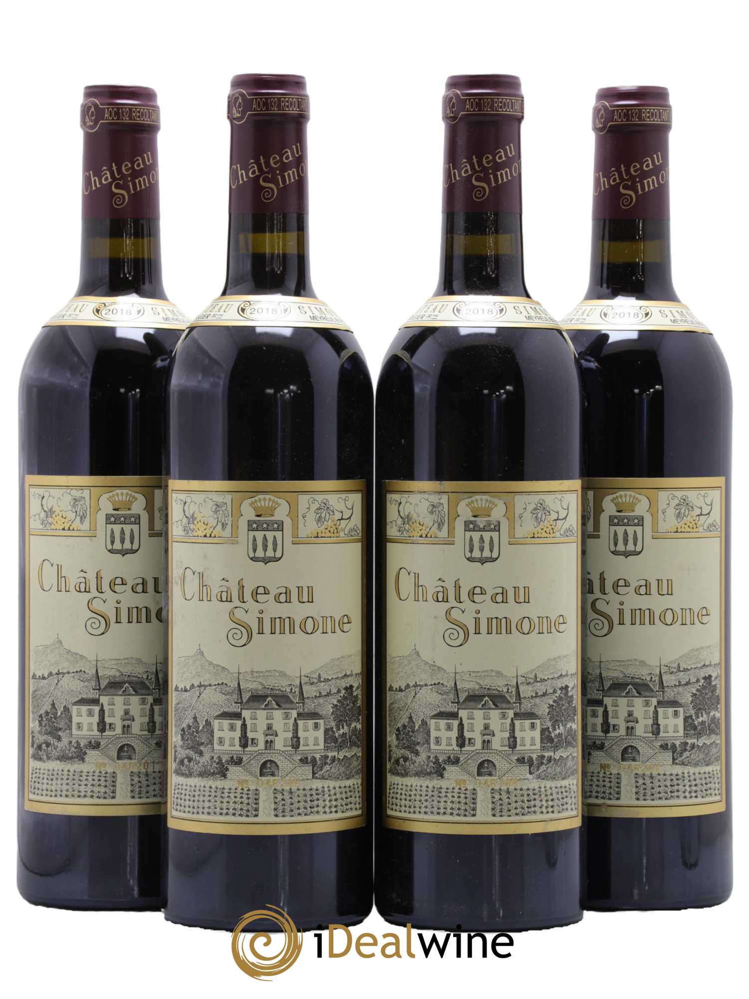 Palette Château Simone Famille Rougier 2018 - Posten von 4 Flaschen - 0