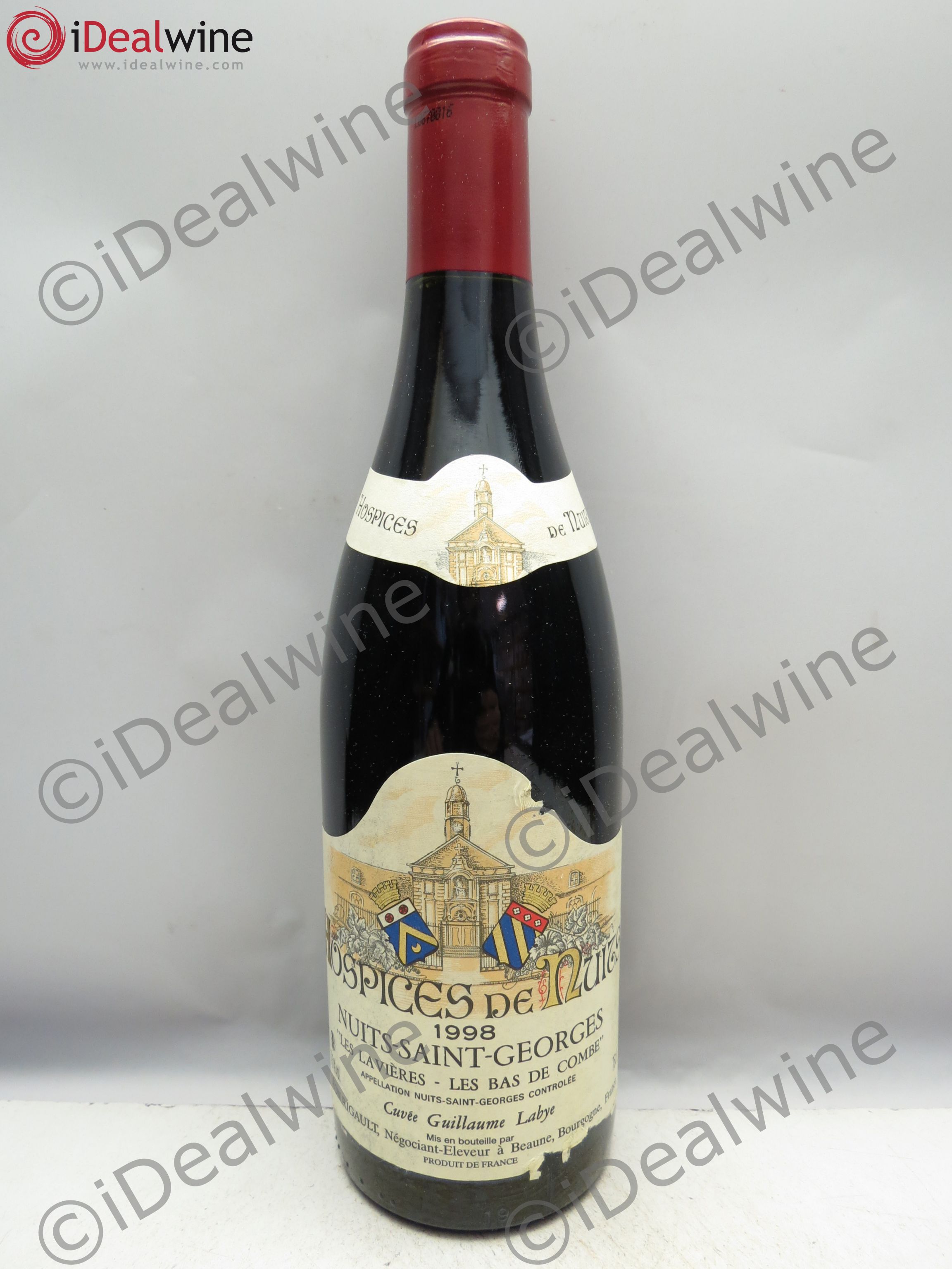 Nuits-Saint-Georges Les Lavières Bas de la Combe Cuvée Guillaume Labye Hospices de Beaune 1998 - Posten von 12 Flaschen - 0
