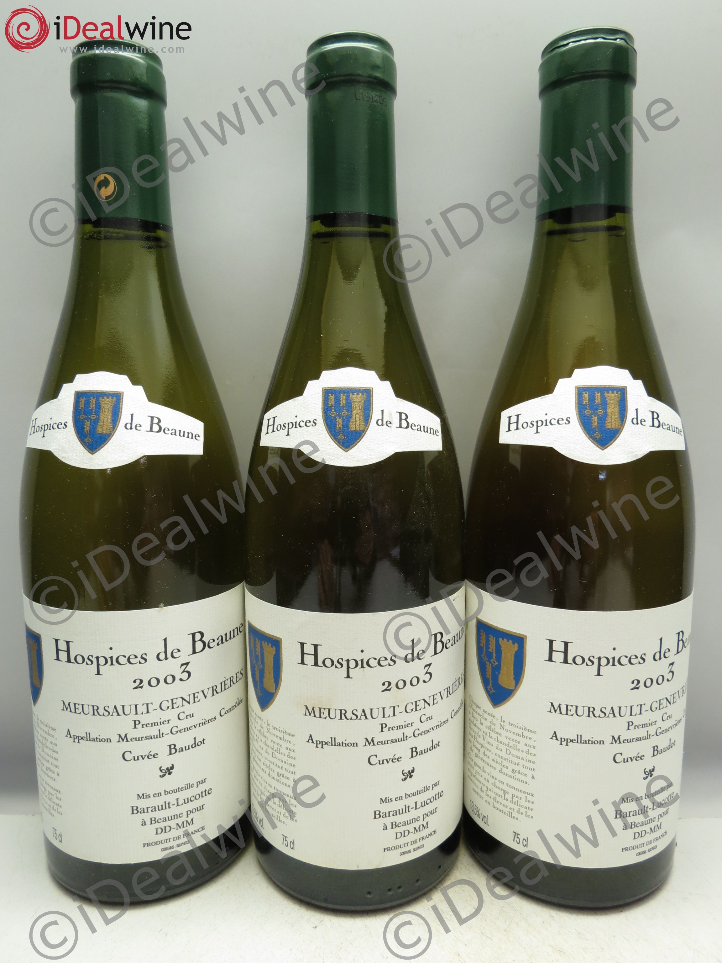 Meursault 1er Cru Cuvée Baudot 2003 - Posten von 3 Flaschen - 0