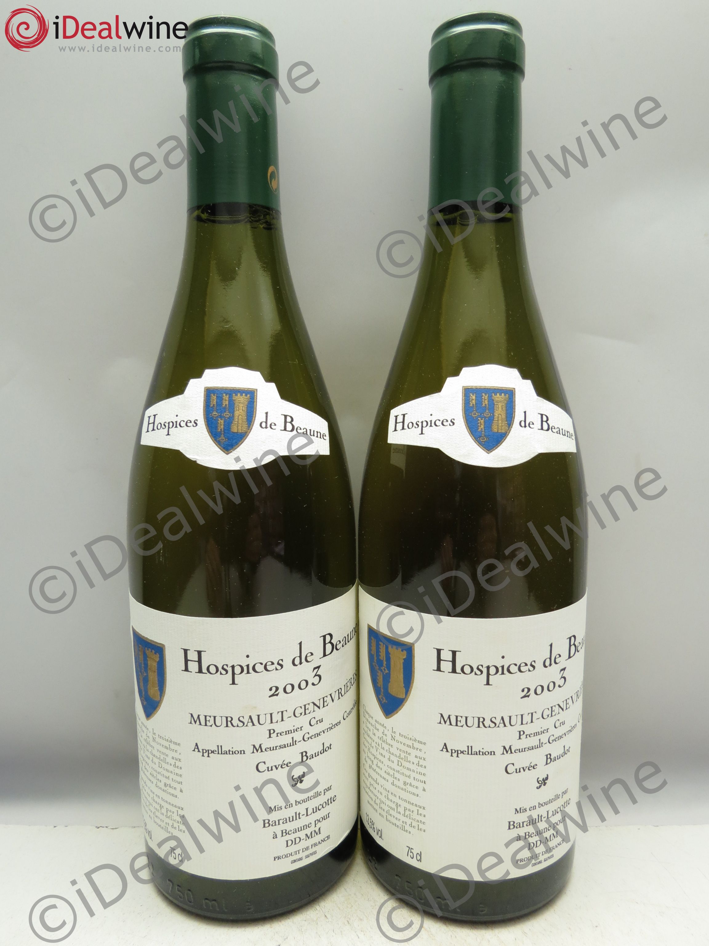 Meursault 1er Cru Cuvée Baudot 2003 - Posten von 2 Flaschen - 0