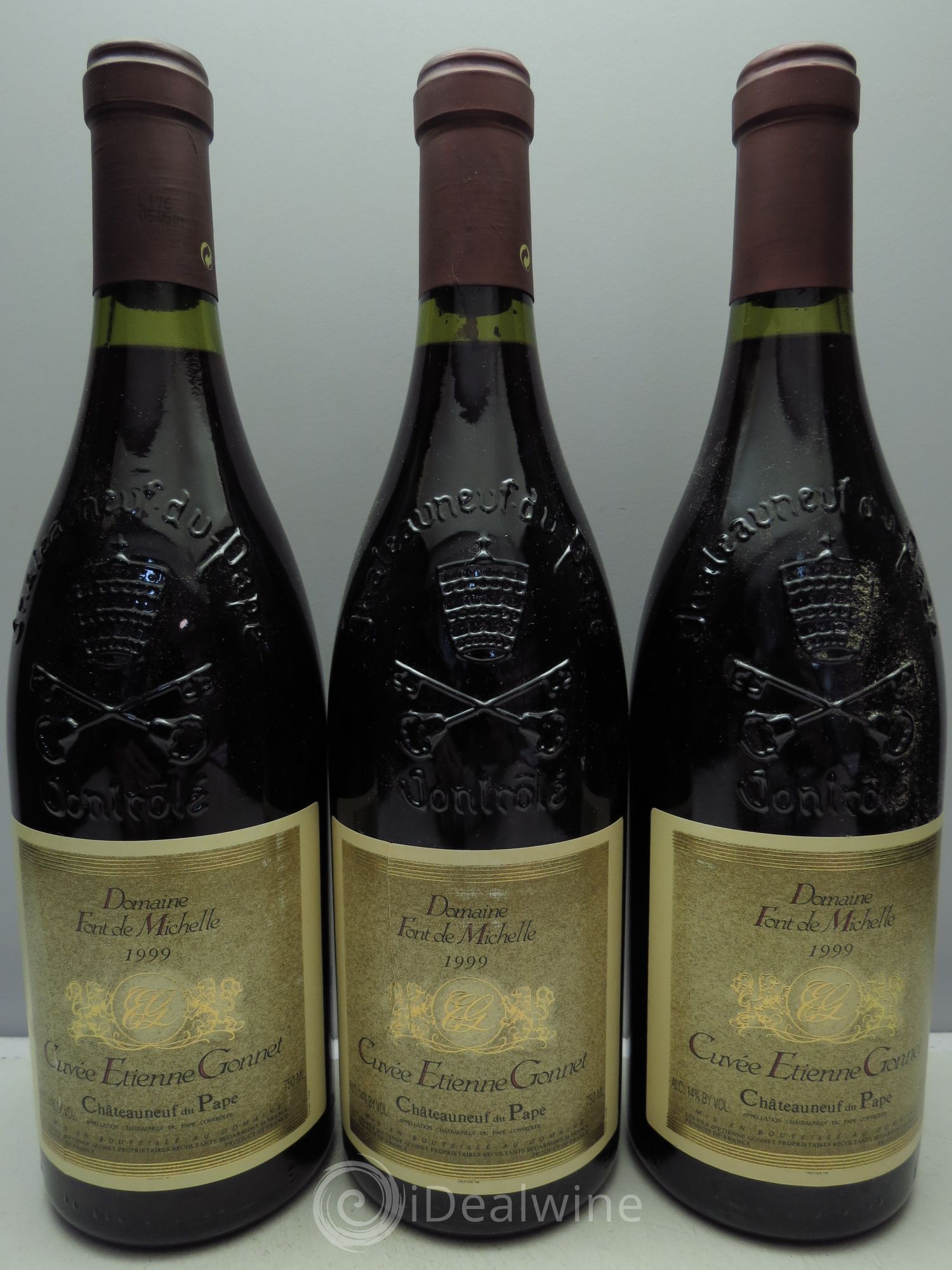 Châteauneuf-du-Pape Domaine Font de Michelle Cuvée Etienne Gonnet Famille Gonnet 1999 - Lot de 3 bouteilles - 0
