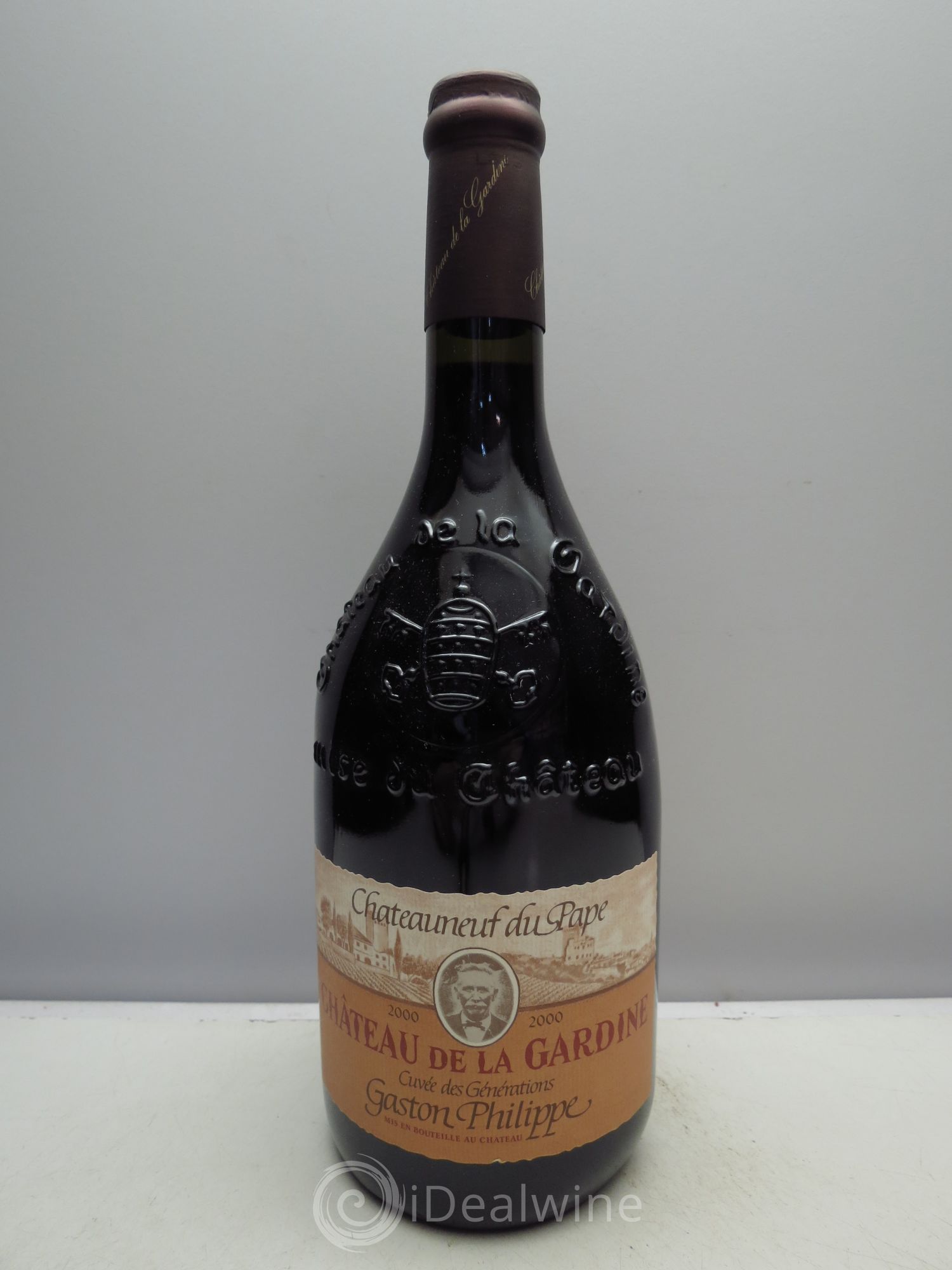 Châteauneuf-du-Pape Château de La Gardine Cuvée des Générations Gaston Philippe Famille Brunel 2000 - Lot de 1 bouteille - 0