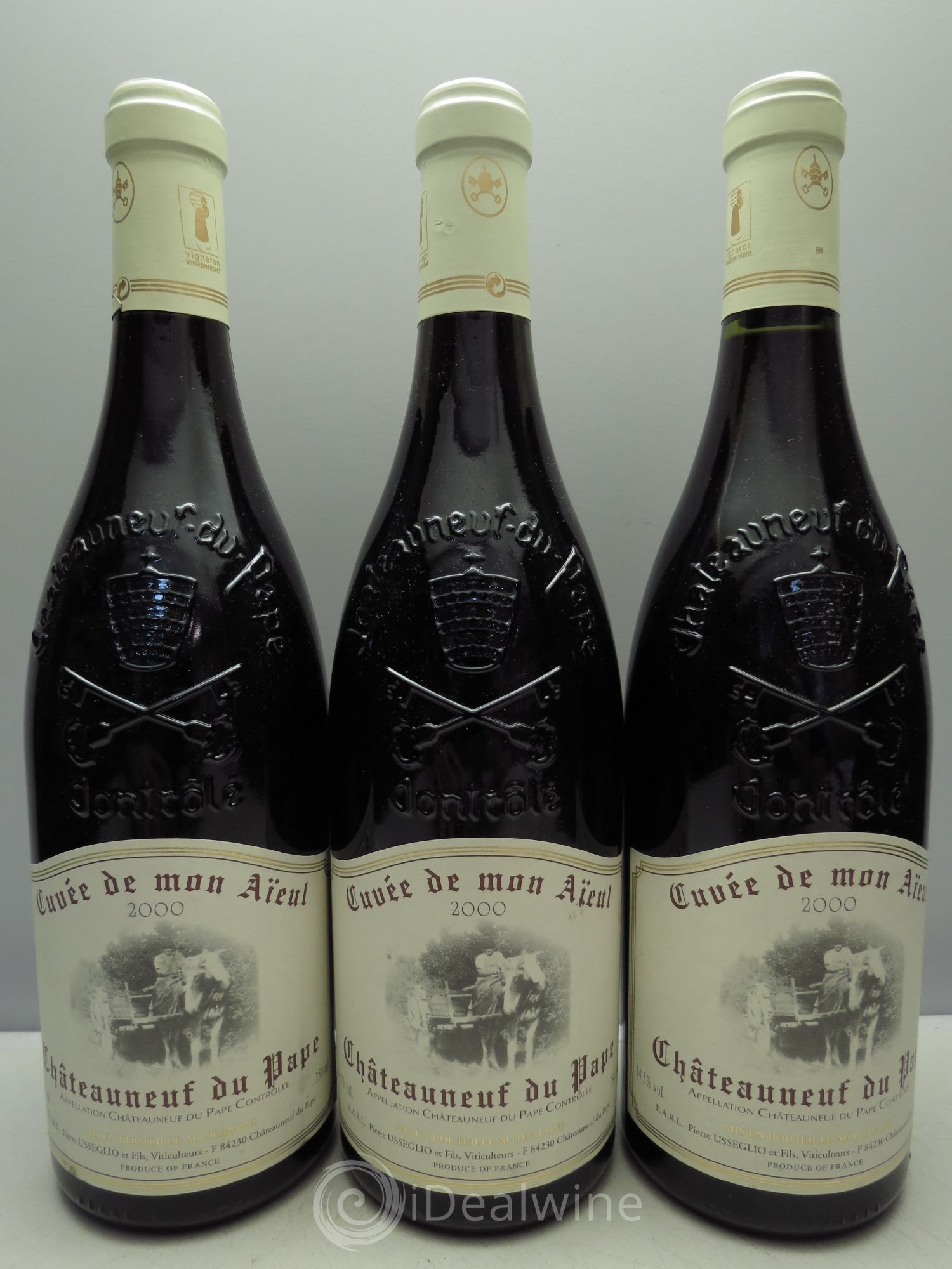 Châteauneuf-du-Pape Cuvée de mon Aïeul Pierre Usseglio & Fils 2000 - Lot de 3 bouteilles - 0