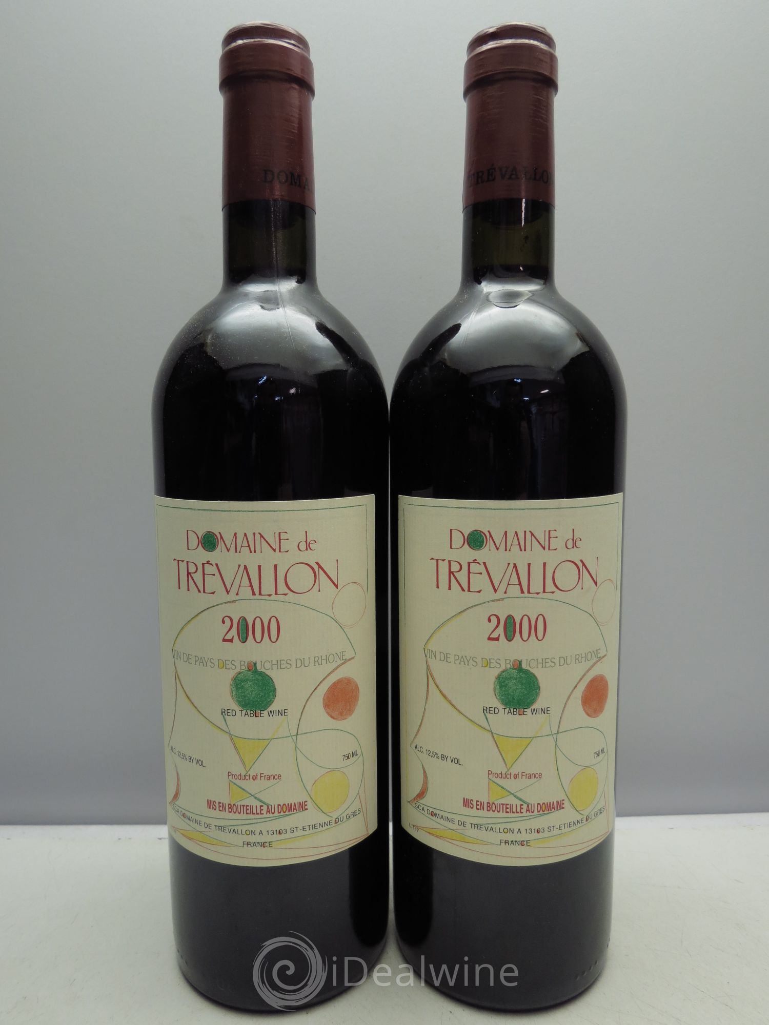 VDP Bouches du Rhône Trévallon (Domaine de) Eloi Dürrbach 2000 - Lot de 2 bouteilles - 0