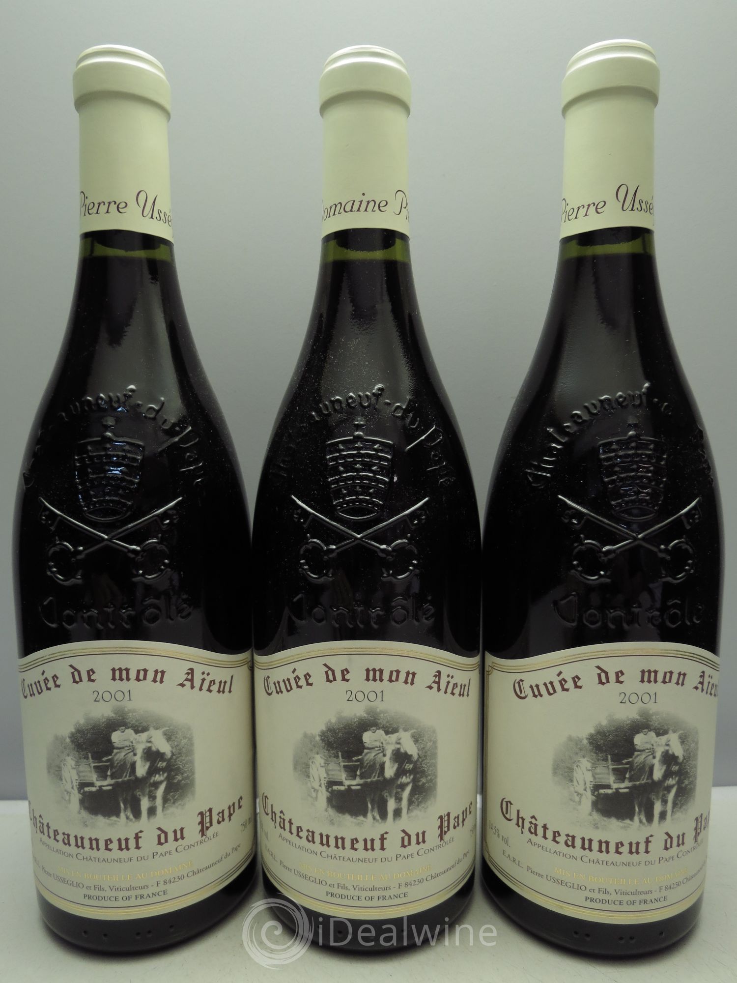 Châteauneuf-du-Pape Cuvée de mon Aïeul Pierre Usseglio & Fils 2001 - Lot de 3 bouteilles - 0