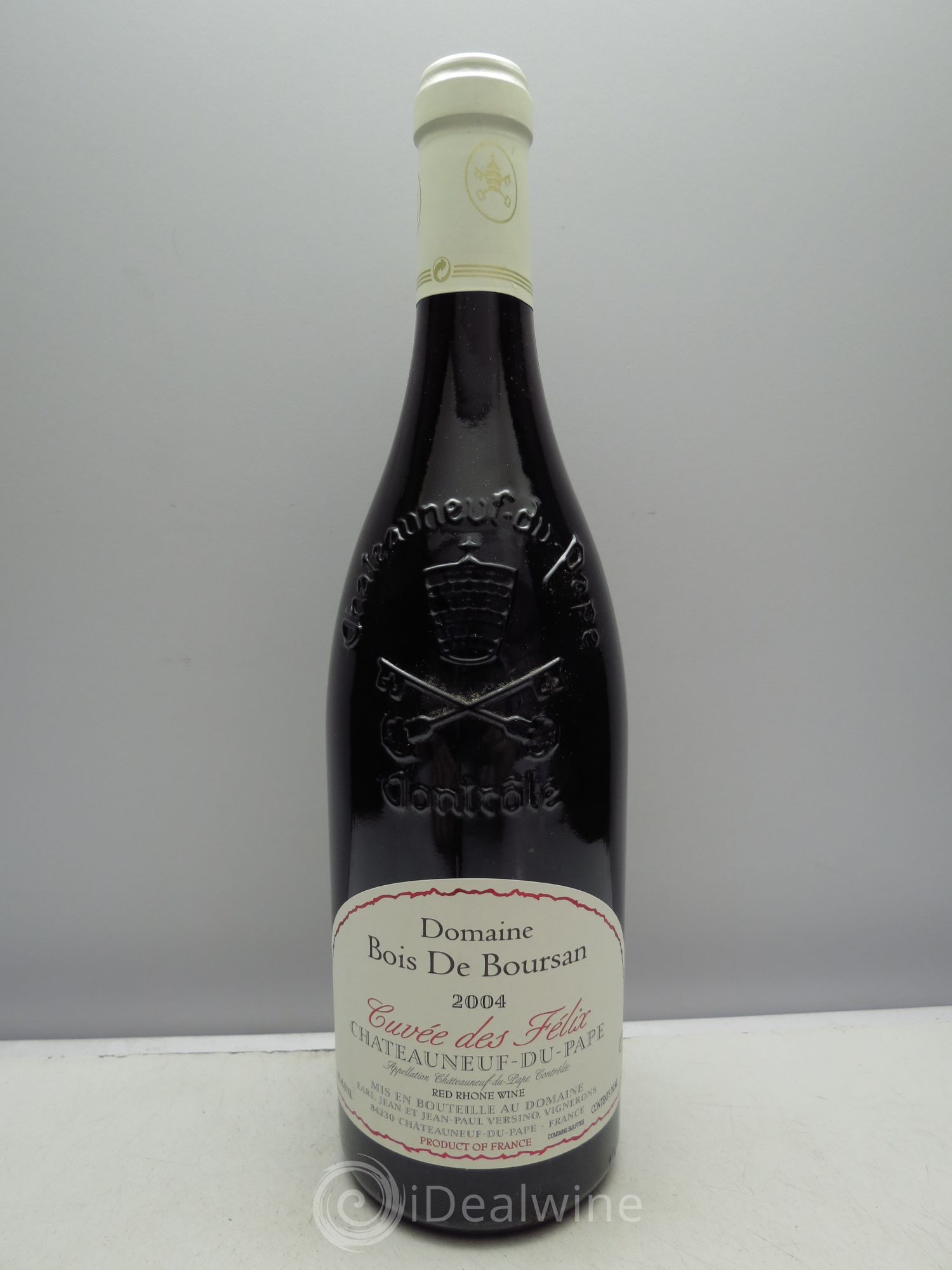 Châteauneuf-du-Pape Bois de Boursan (Domaine) Cuvée des Félix Jean et Jean-Paul Versino 2004 - Lot de 1 bouteille - 0