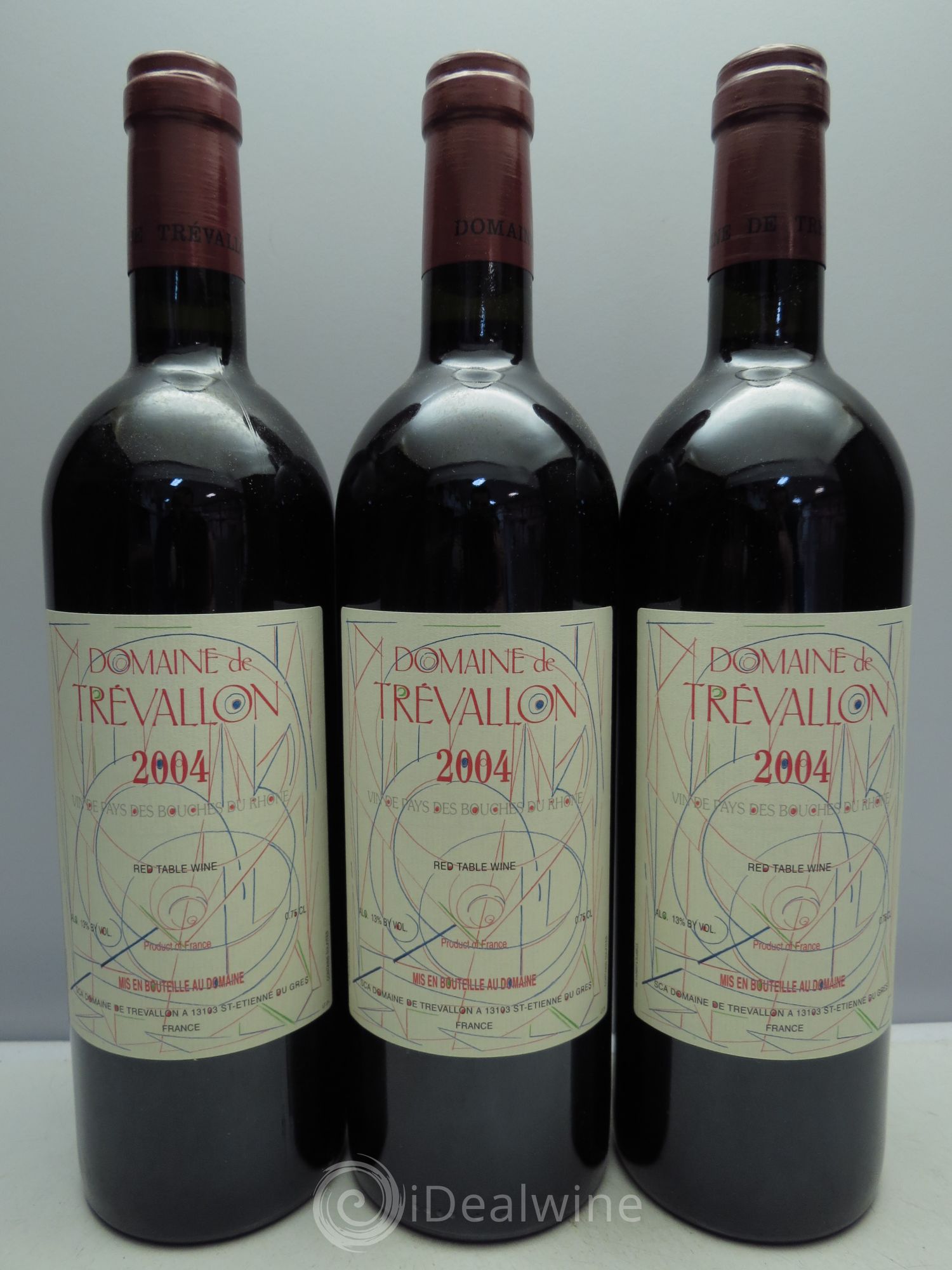 VDP Bouches du Rhône Trévallon (Domaine de) Eloi Dürrbach 2004 - Lot de 3 bouteilles - 0