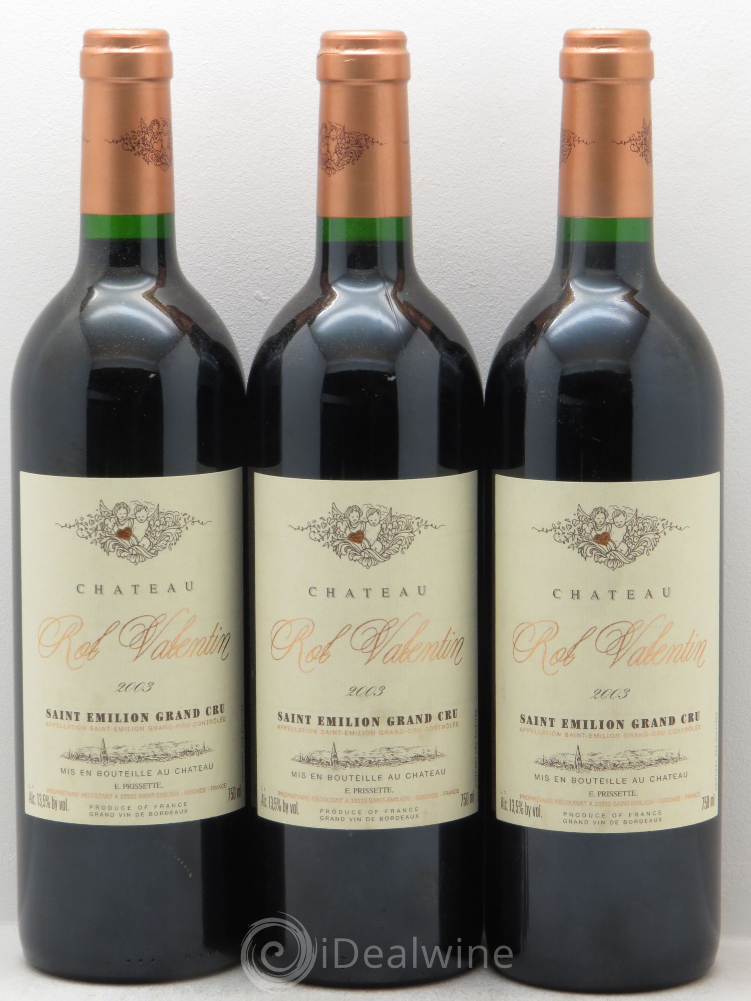 Château Rol Valentin Grand Cru Classé 2003 - Lot de 3 bouteilles - 0