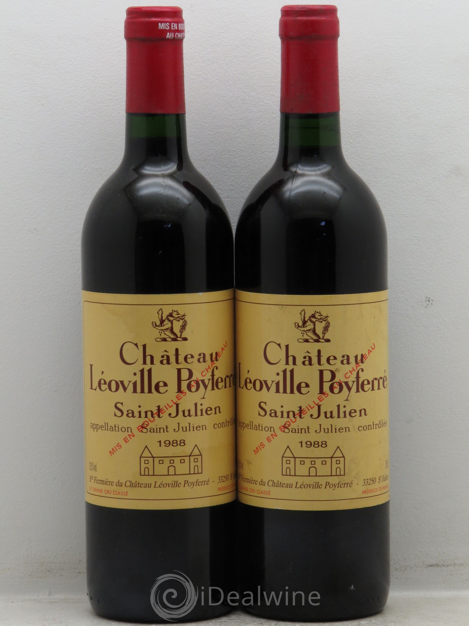 Château Léoville Poyferré 2ème Grand Cru Classé 1988 - Lot de 2 bouteilles - 0