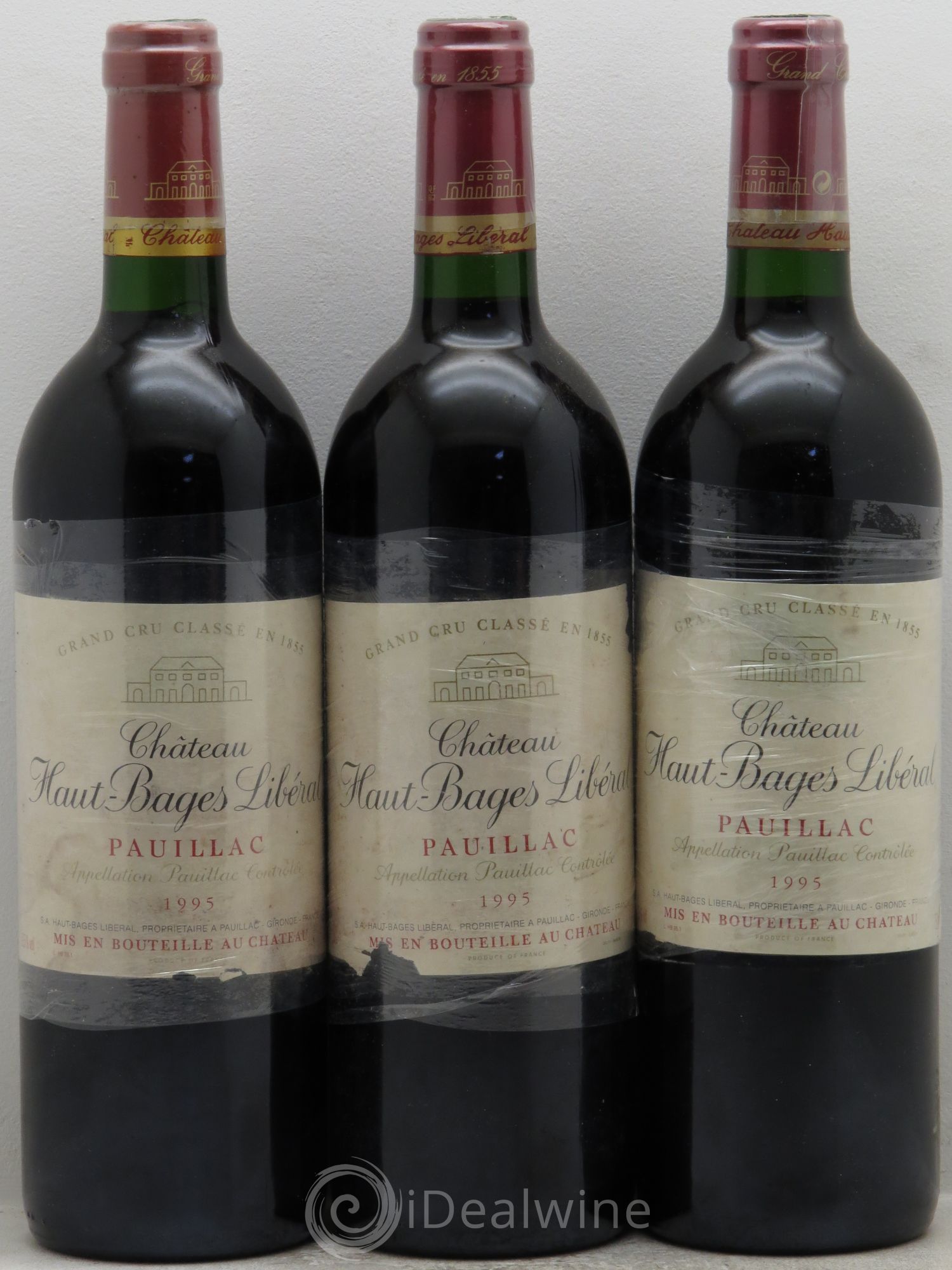 Château Haut Bages Libéral 5ème Grand Cru Classé 1995 - Lot de 3 bouteilles - 0