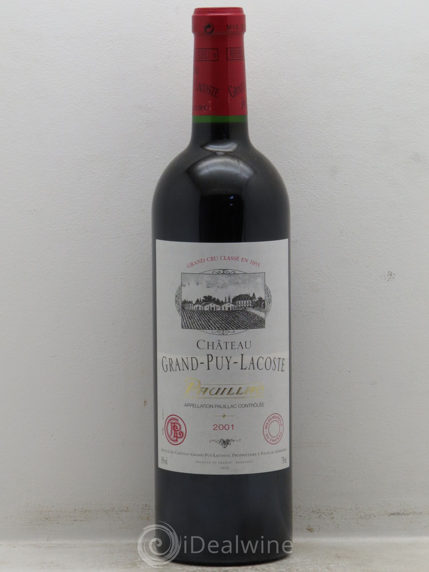 Château Grand Puy Lacoste 5ème Grand Cru Classé 2001 - Lot de 12 bouteilles - 0
