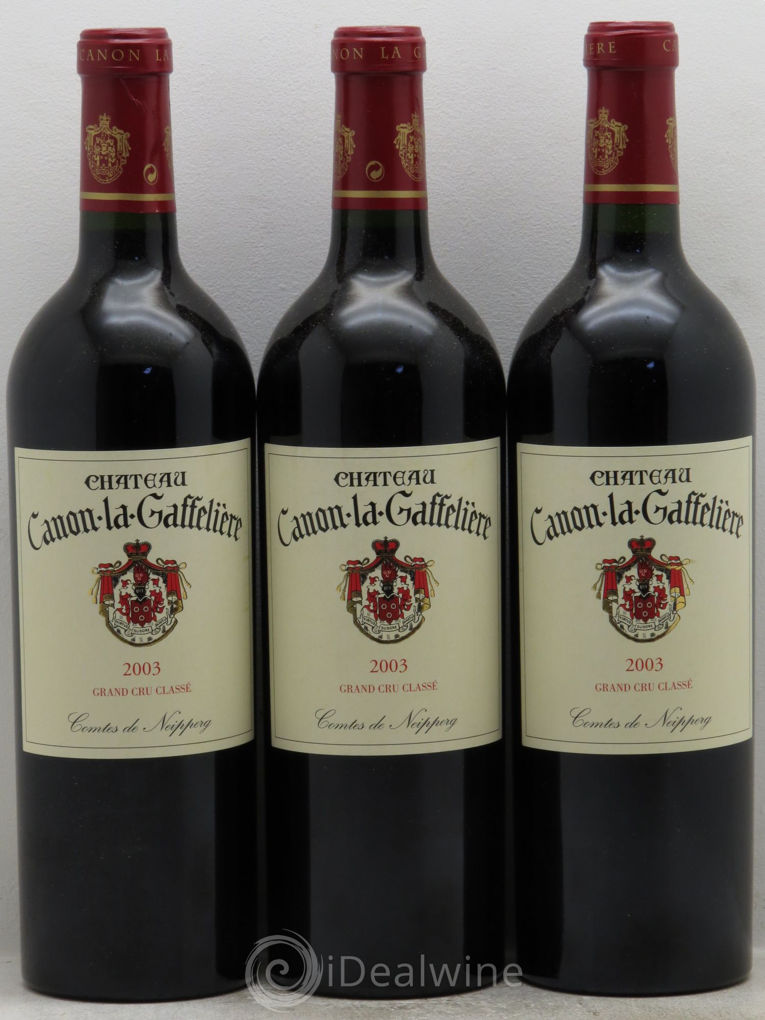 Château Canon la Gaffelière 1er Grand Cru Classé B 2003 - Lot de 3 bouteilles - 0