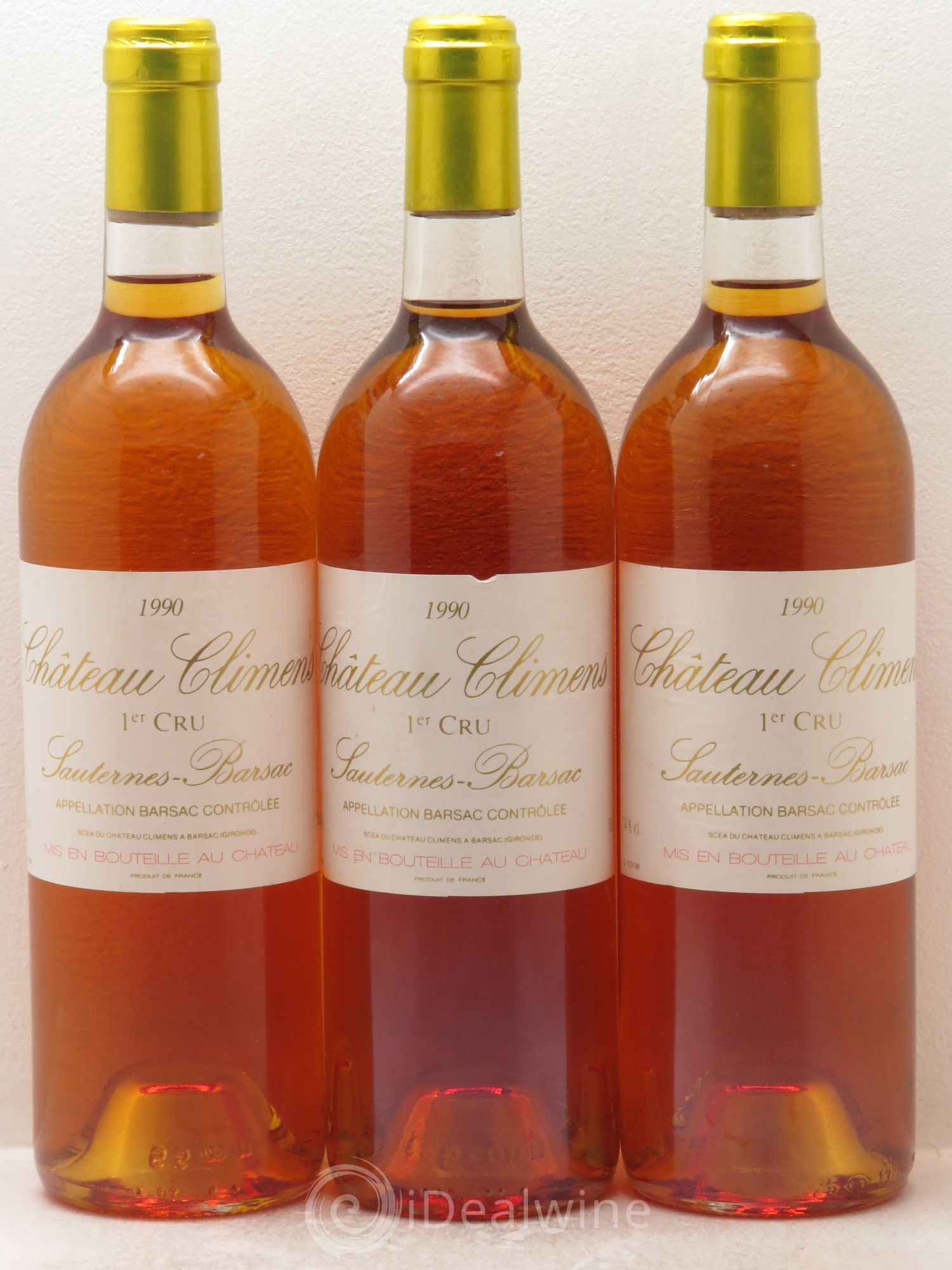 Château Climens 1er Grand Cru Classé 1990 - Lotto di 3 bottiglie - 0