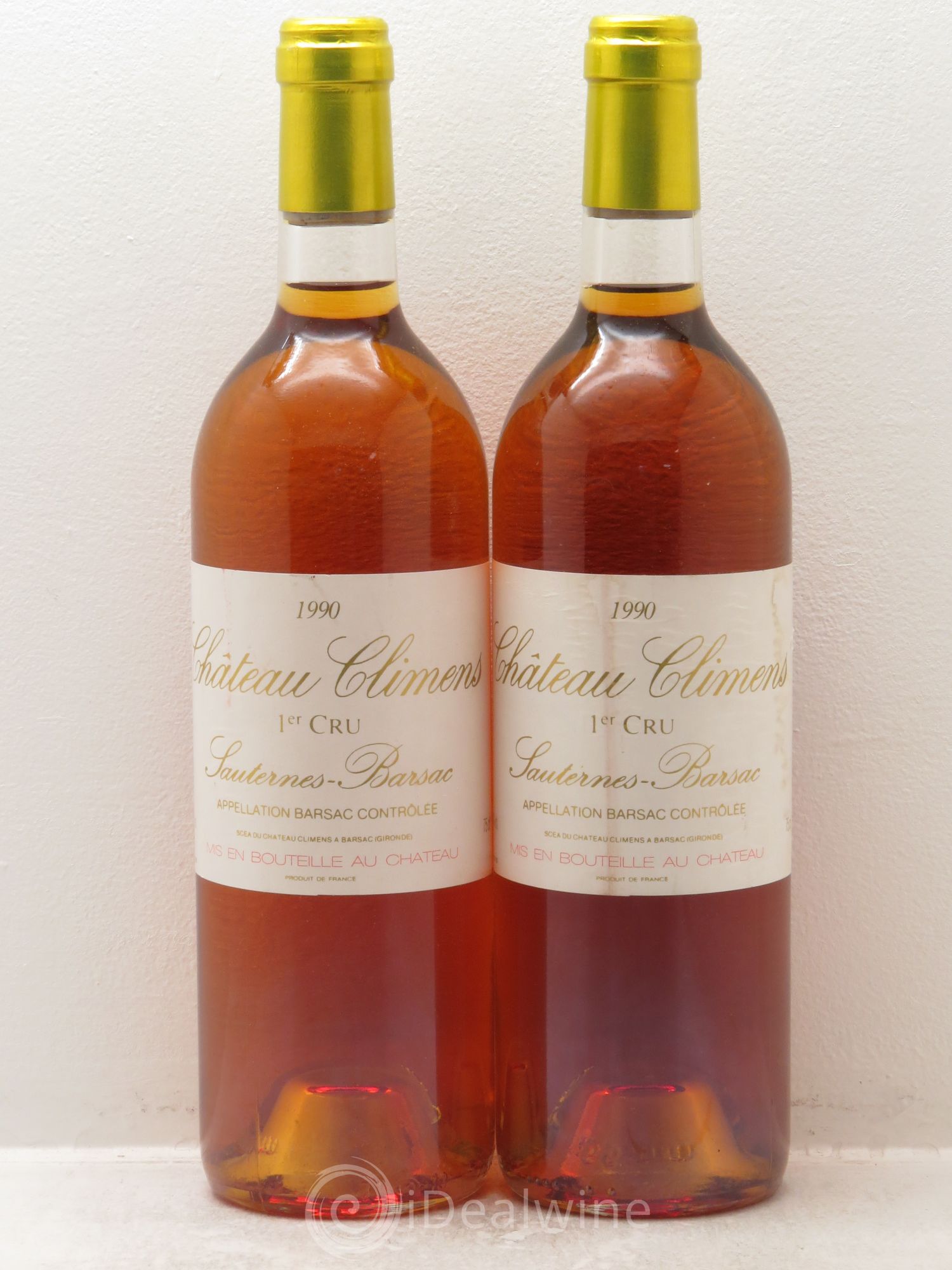 Château Climens 1er Grand Cru Classé 1990 - Lotto di 2 bottiglie - 0