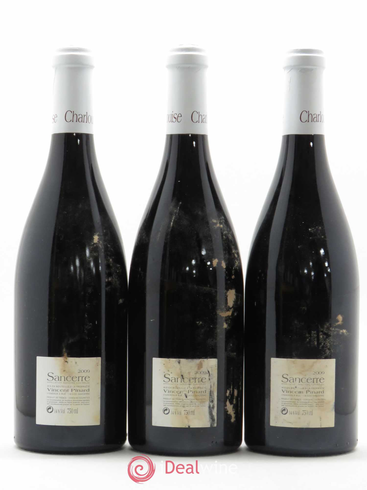 Sancerre Charlouise Vincent Pinard 2009 - Lot de 3 bouteilles - 1