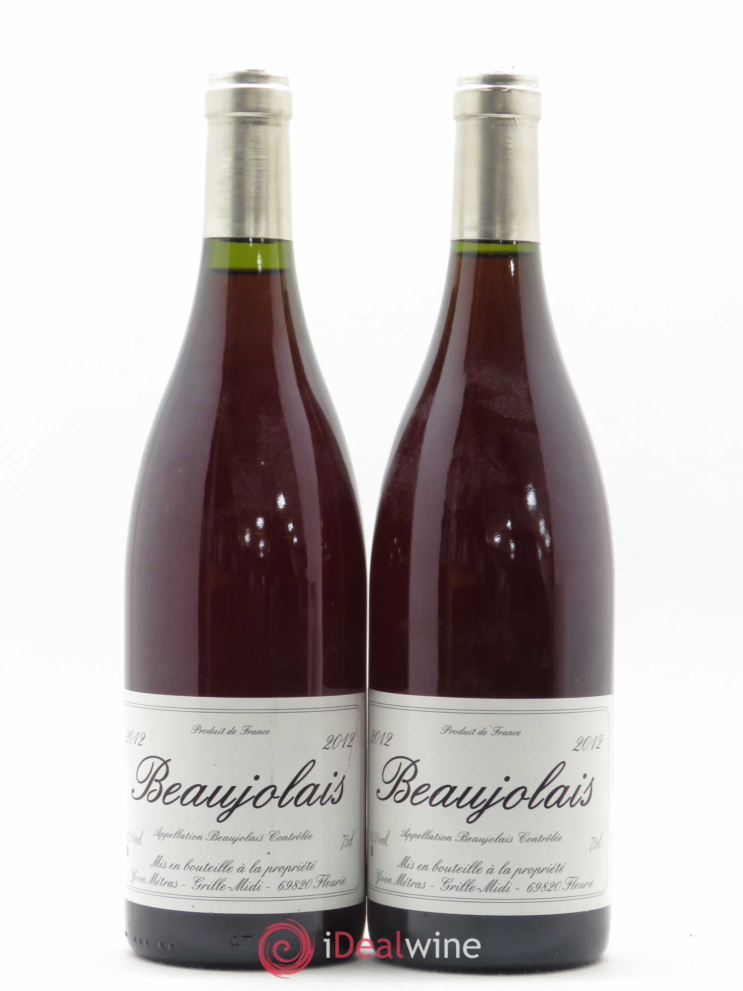 Beaujolais 1ère mise Yvon Métras 2012 - Lot de 2 bouteilles - 0