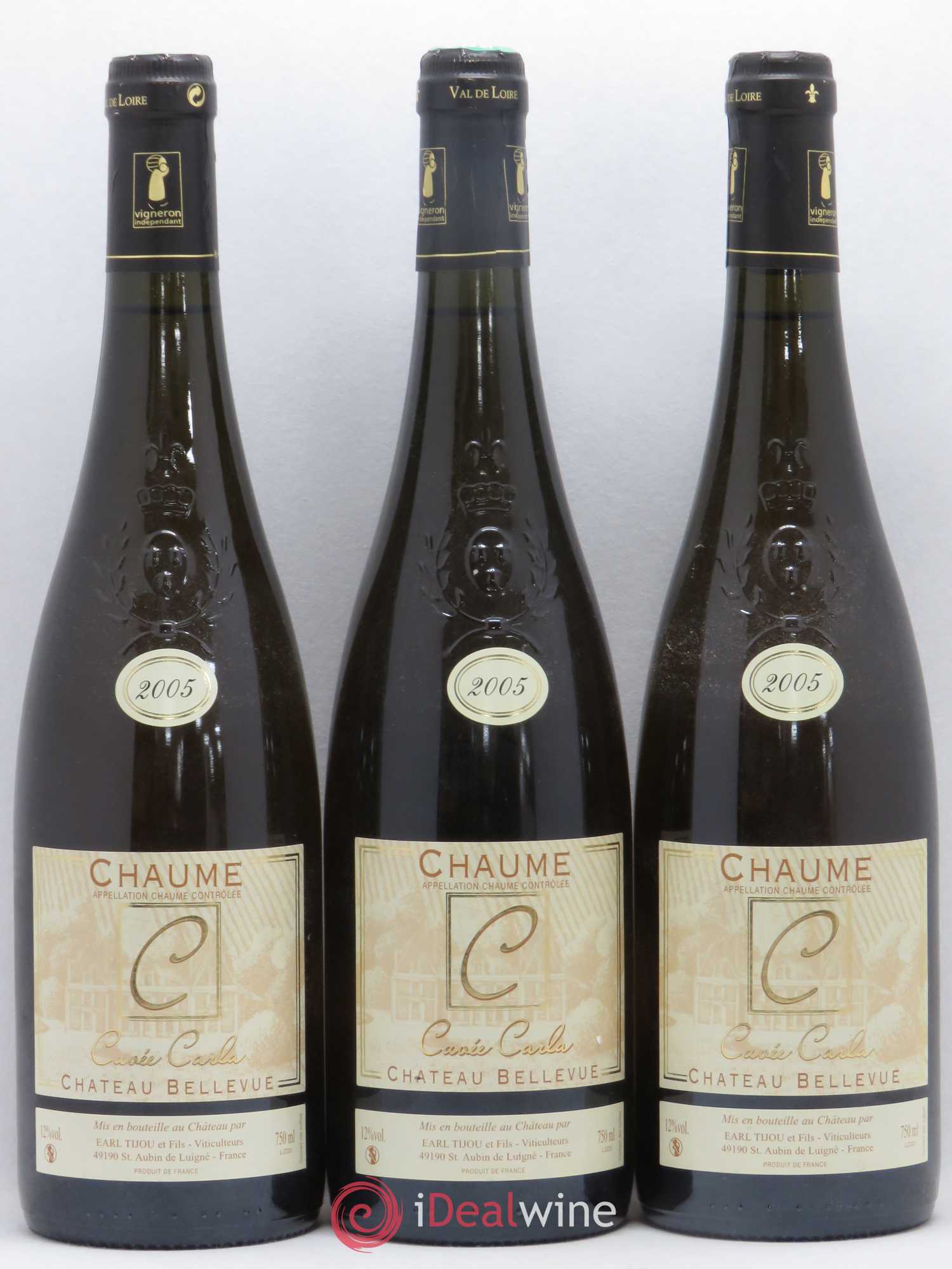 Chaume Cuvée Carla Château Bellevue (no reserve) 2005 - Lot of 3 bottles - 0