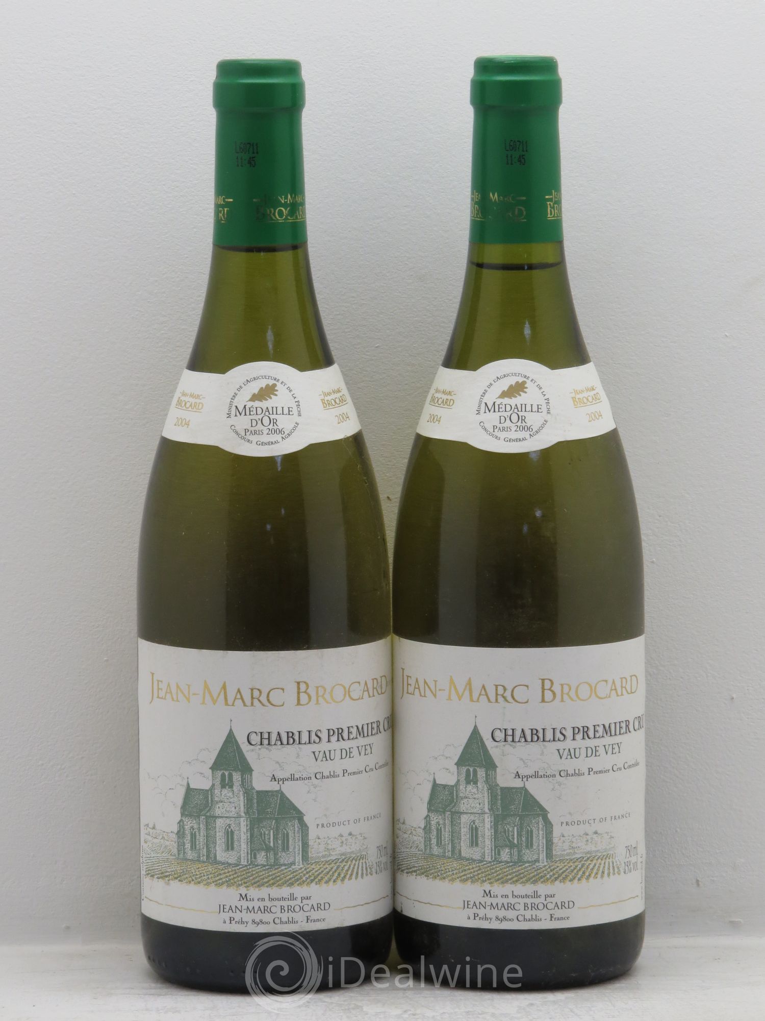 Chablis 1er Cru Domaine Jean-Marc Brocard 2004 - Posten von 2 Flaschen - 0
