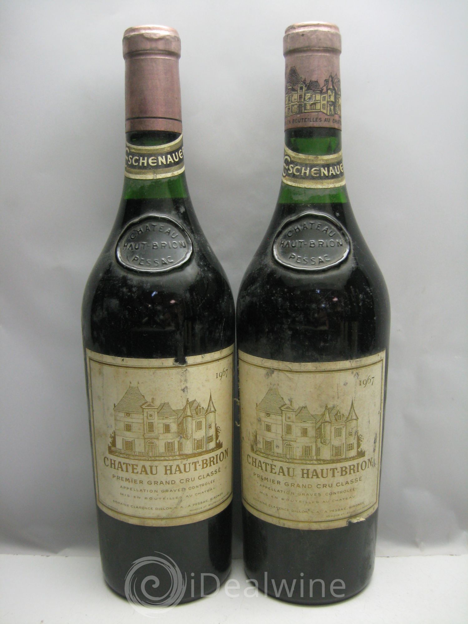 Château Haut Brion 1er Grand Cru Classé (caps.lég.abimées) 1967 - Lot de 12 bouteilles - 2