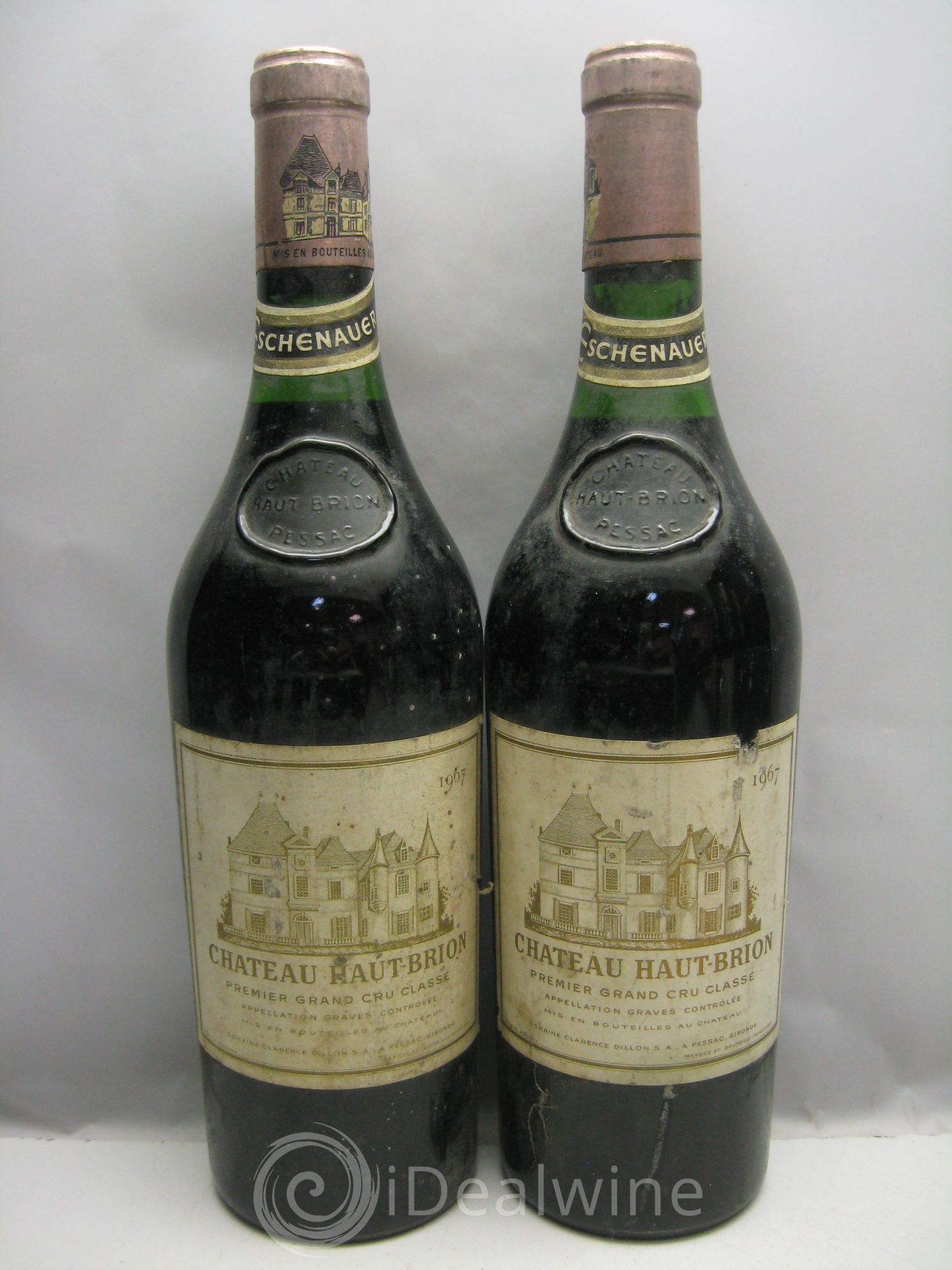 Château Haut Brion 1er Grand Cru Classé (caps.lég.abimées) 1967 - Lot de 12 bouteilles - 3