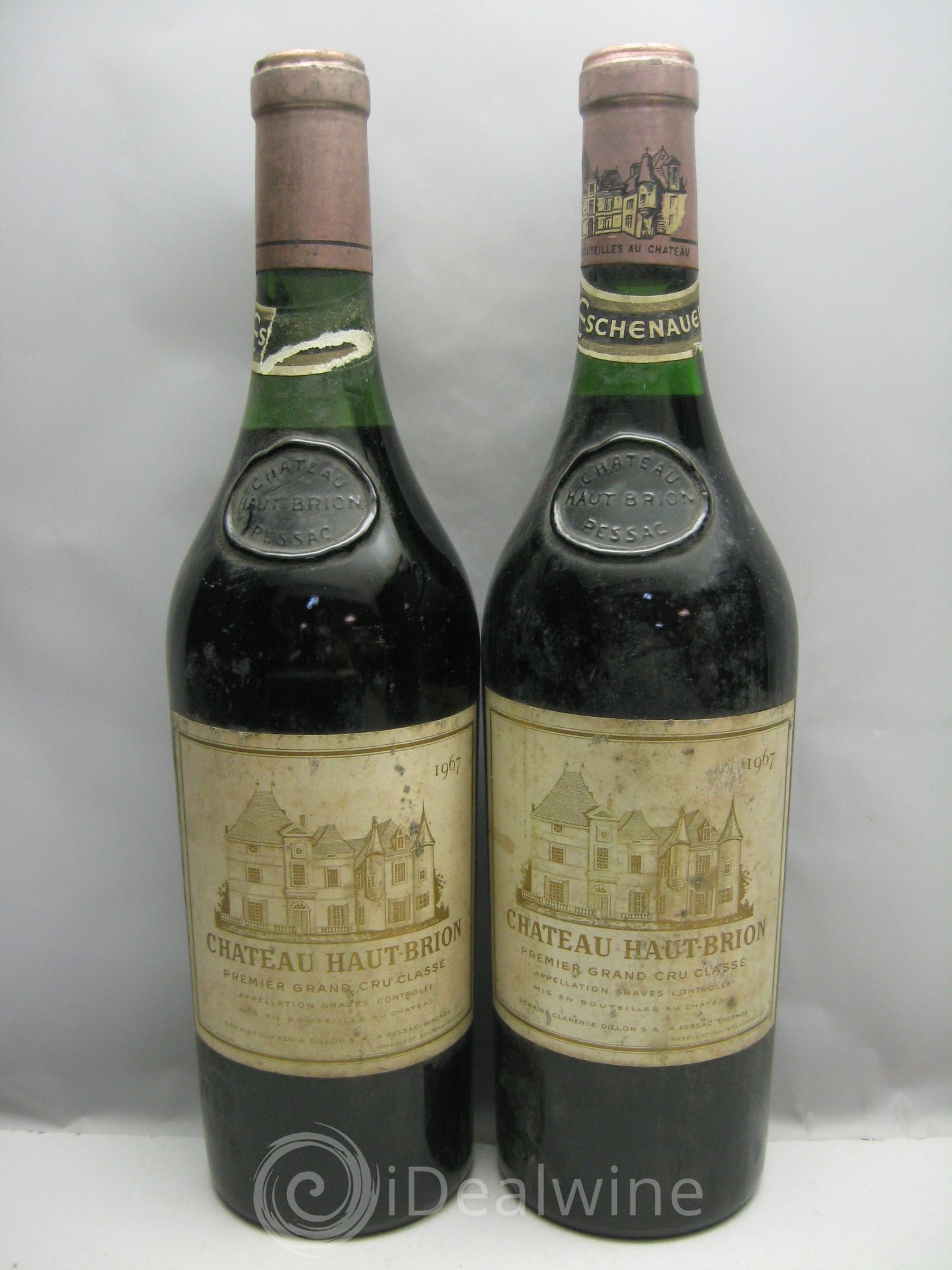 Château Haut Brion 1er Grand Cru Classé (caps.lég.abimées) 1967 - Lot de 12 bouteilles - 5