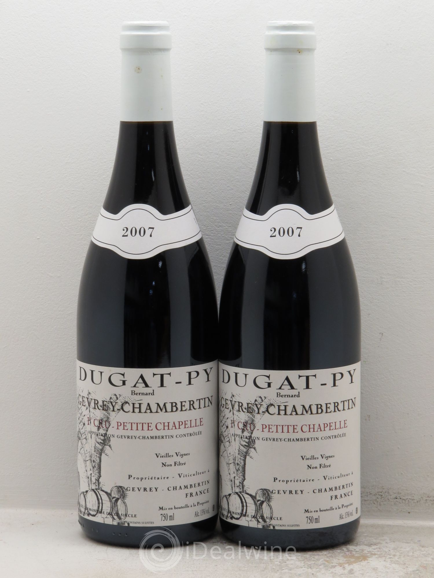 Gevrey-Chambertin 1er Cru Petite Chapelle Vieilles Vignes Dugat-Py 2007 - Lot de 2 bouteilles - 0