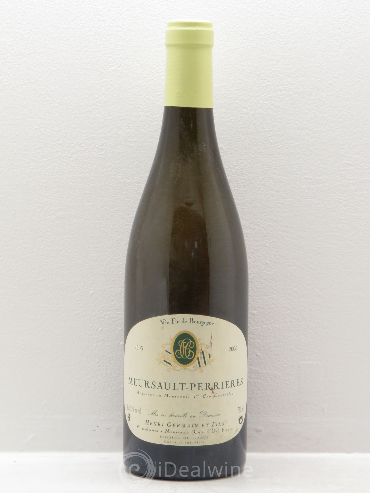 Meursault 1er Cru Domaine Henri Germain 2005 - Lot de 1 bouteille - 0