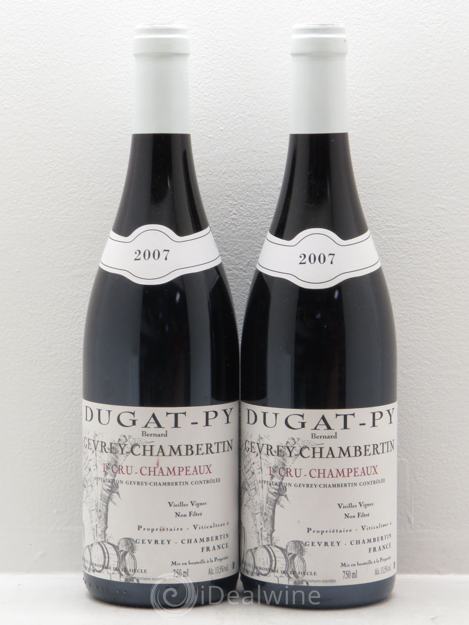 Gevrey-Chambertin 1er Cru Champeaux Dugat-Py 2007 - Lot de 2 bouteilles - 0