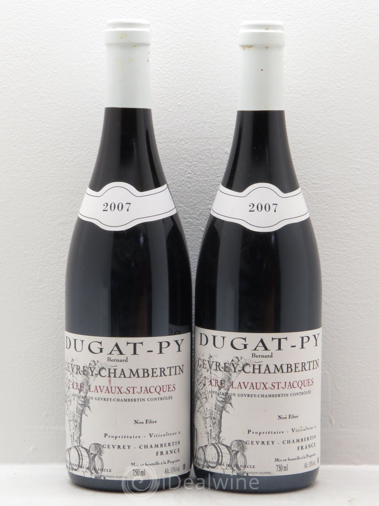 Gevrey-Chambertin 1er Cru Lavaux Saint Jacques Dugat-Py 2007 - Lot de 2 bouteilles - 0