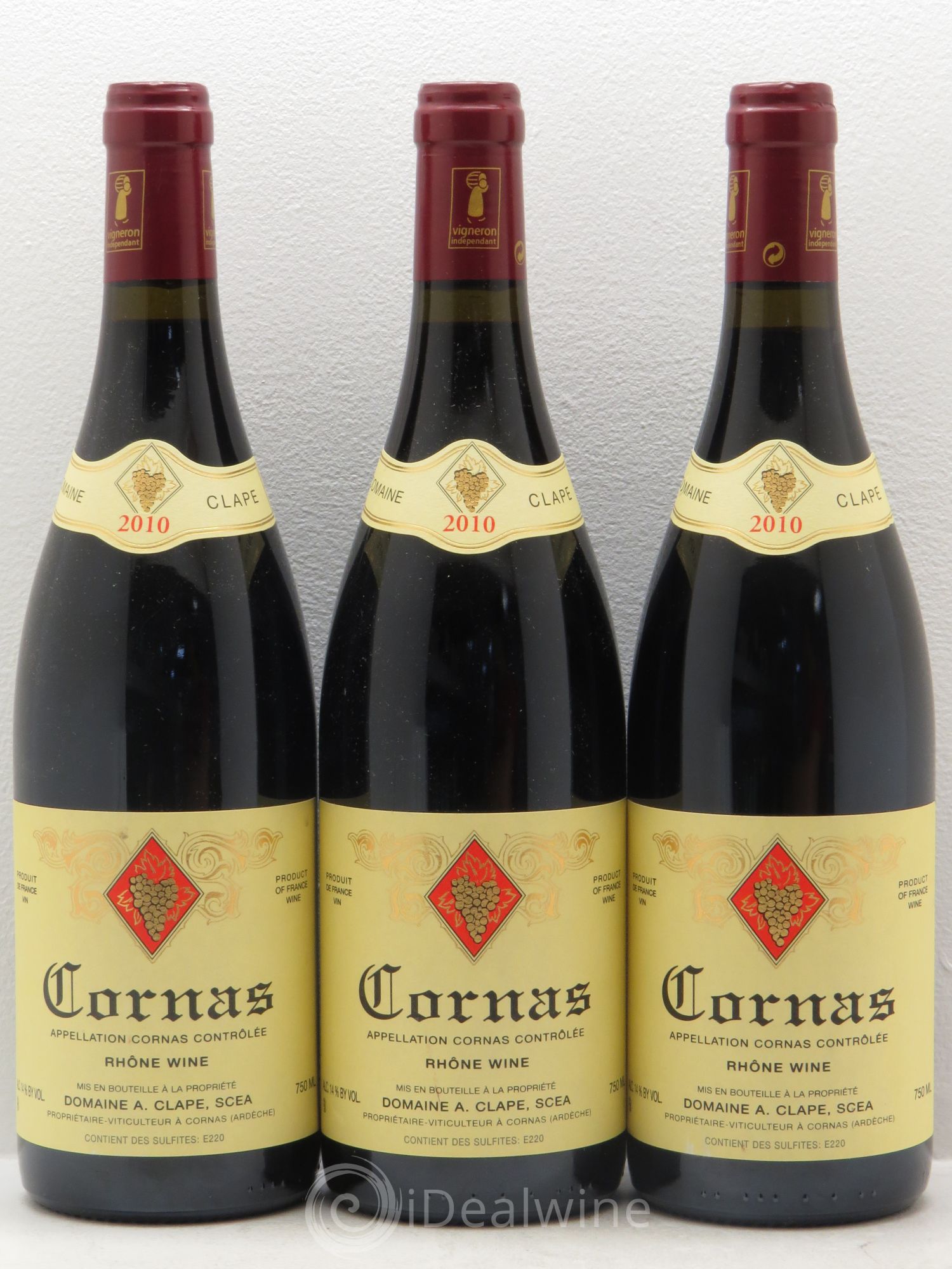 Cornas Auguste Clape 2010 - Lot de 3 bouteilles - 0