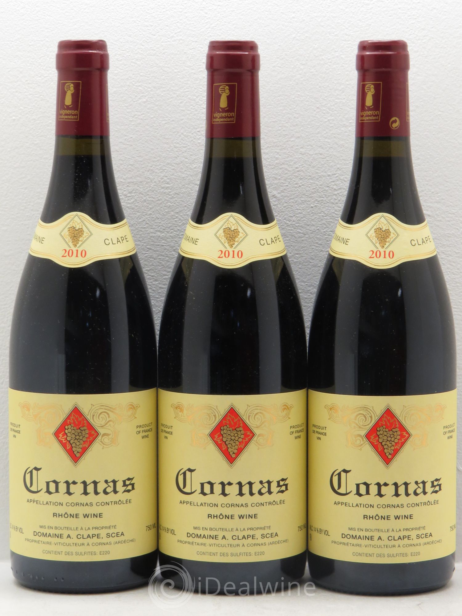 Cornas Auguste Clape 2010 - Lot de 3 bouteilles - 0