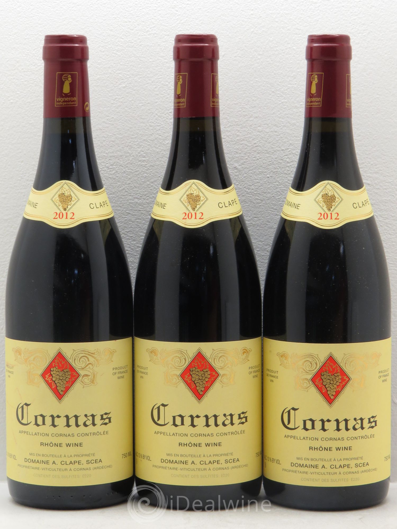 Cornas Auguste Clape 2012 - Lot de 3 bouteilles - 0