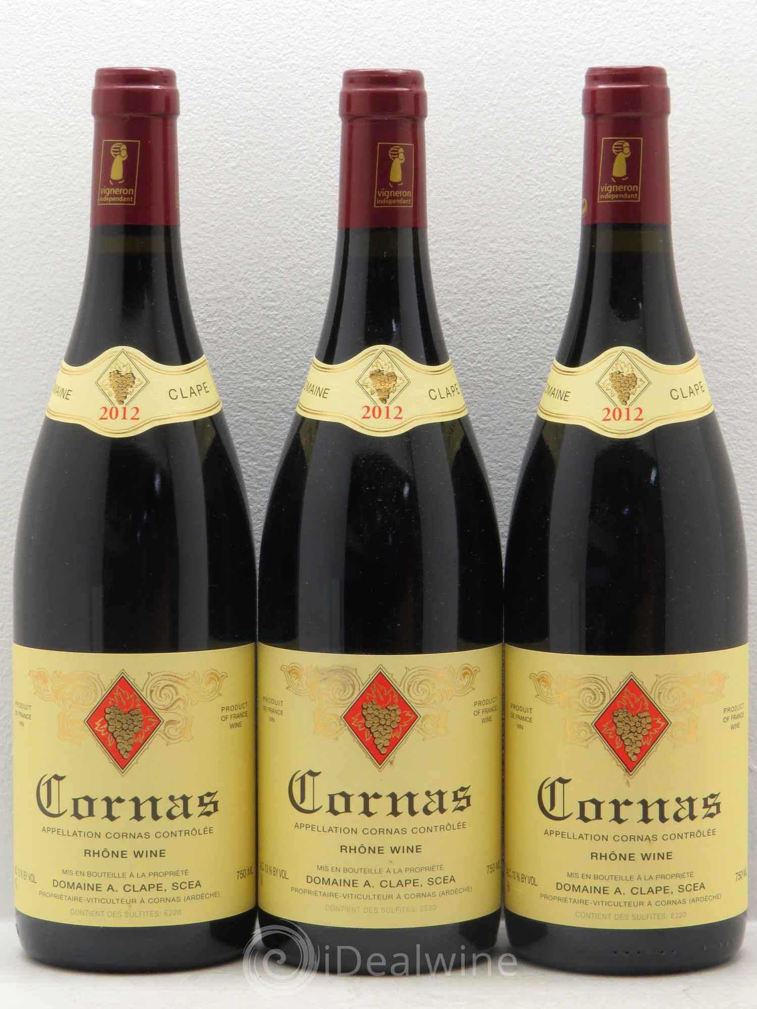 Cornas Auguste Clape 2012 - Lot de 3 bouteilles - 0