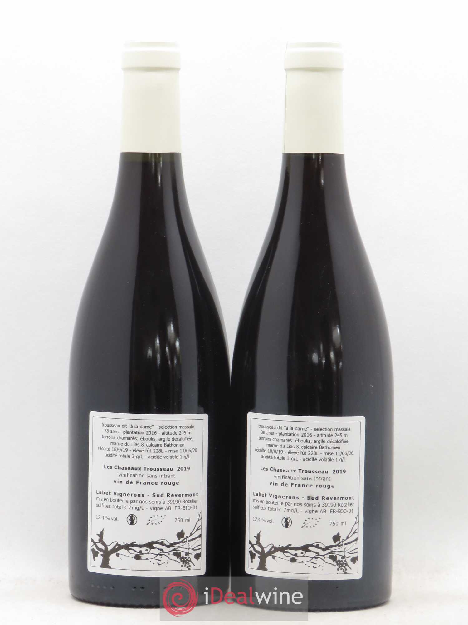 Vin de France Trousseau Sélection Massale Les Chaseaux Labet 2019 - Posten von 2 Flaschen - 1