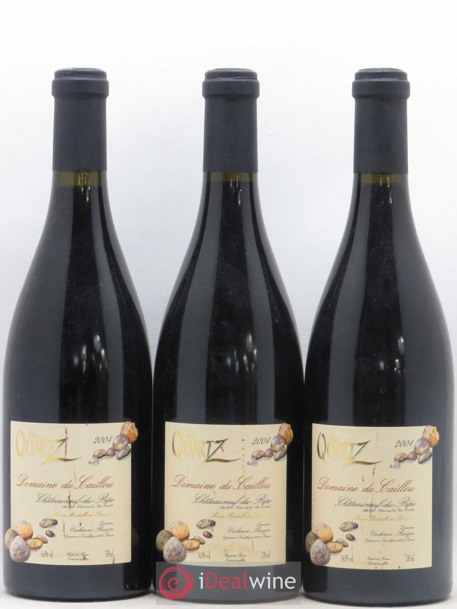 Châteauneuf-du-Pape Les Quartz Clos du Caillou 2004 - Lot de 3 bouteilles - 0