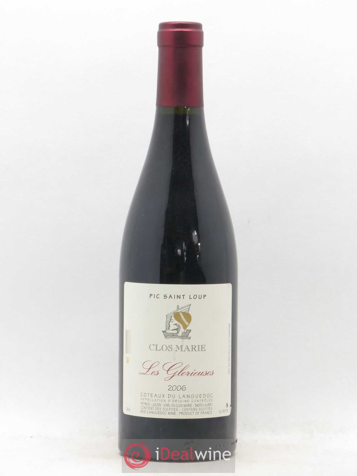 Pic Saint-Loup Clos Marie Les Glorieuses Christophe Peyrus et Françoise Julien 2006 - Lot de 1 bouteille - 0