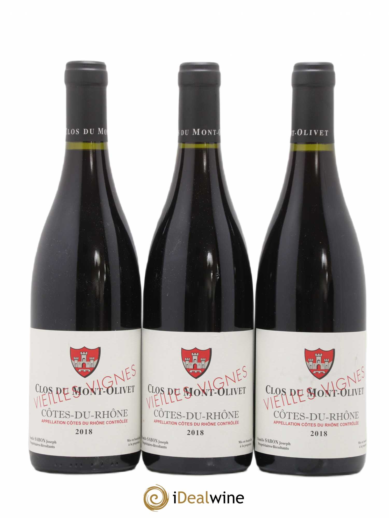 Côtes-du-Rhône Vieilles Vignes Clos du Mont-Olivet 2018 - Lot de 3 bouteilles - 0