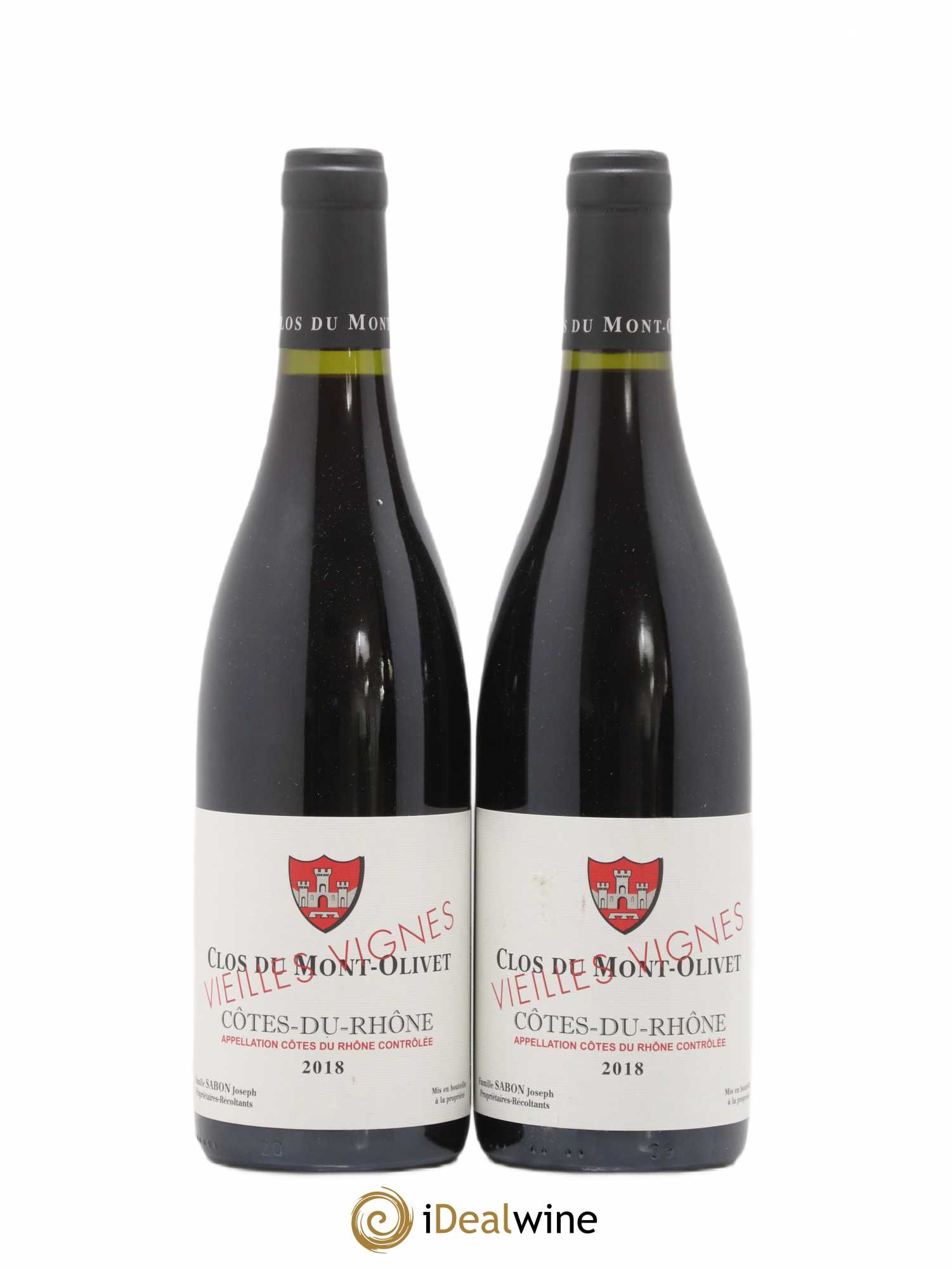 Côtes-du-Rhône Vieilles Vignes Clos du Mont-Olivet 2018 - Lot de 2 bouteilles - 0