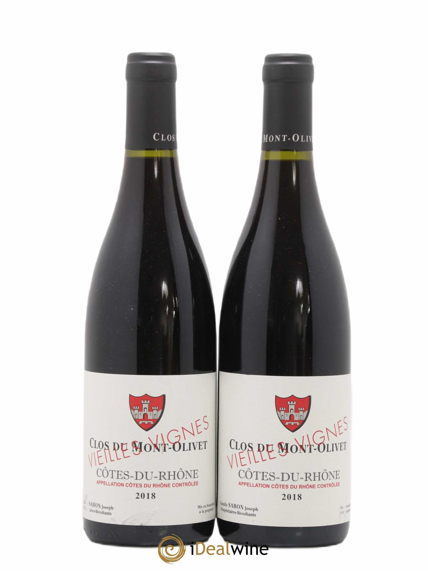 Côtes-du-Rhône Vieilles Vignes Clos du Mont-Olivet 2018 - Lot de 2 bouteilles - 0