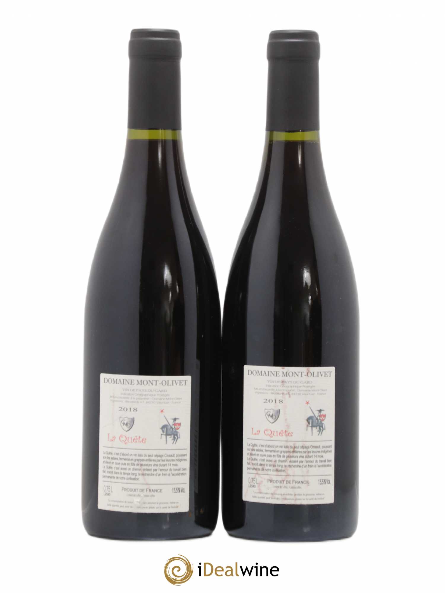 Gard Mont-Olivet cuvée La Quête 2018 - Posten von 2 Flaschen - 1