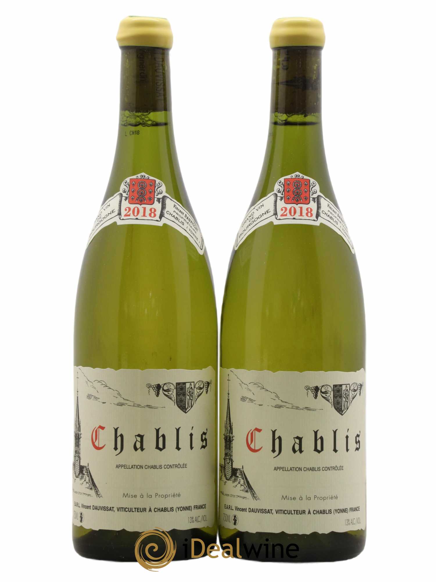 Chablis Vincent Dauvissat (Domaine) 2018 - Lot de 2 bouteilles - 0