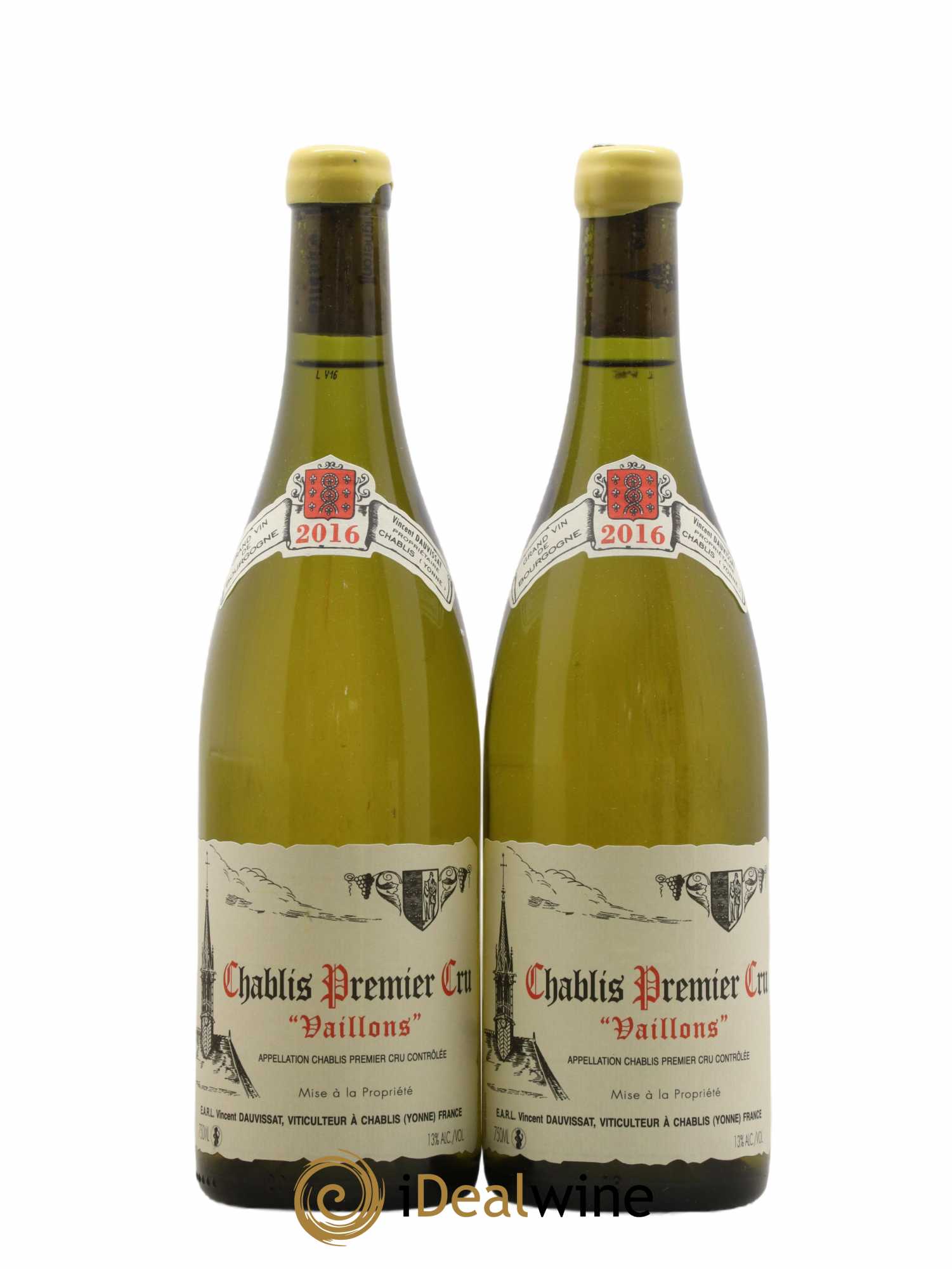 Chablis 1er Cru Vaillons Vincent Dauvissat (Domaine) 2016 - Lot de 2 bouteilles - 0