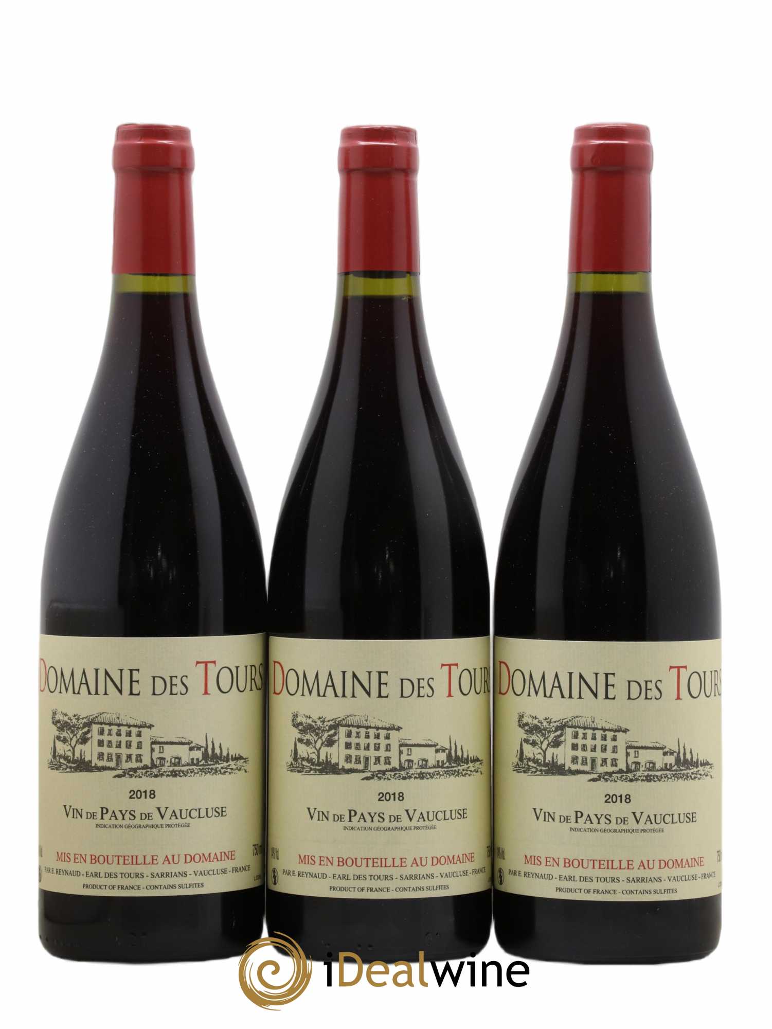 Vaucluse (Vin de Pays de Vaucluse) Domaine des Tours Emmanuel Reynaud 2018 - Lot de 3 bouteilles - 0