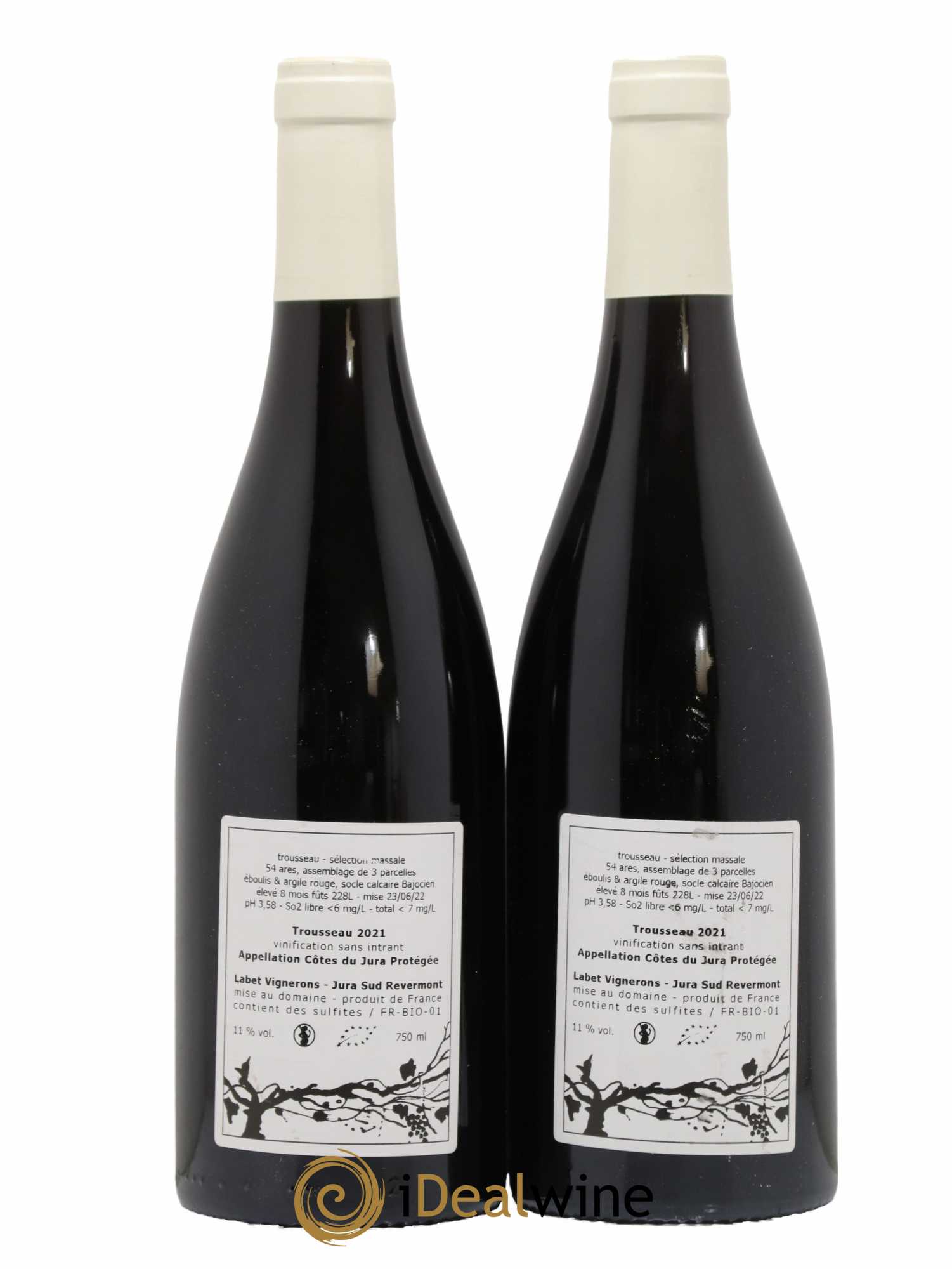Côtes du Jura Trousseau Sélection Massale Romain - Julien - Charline Labet 2021 - Lot de 2 bouteilles - 1