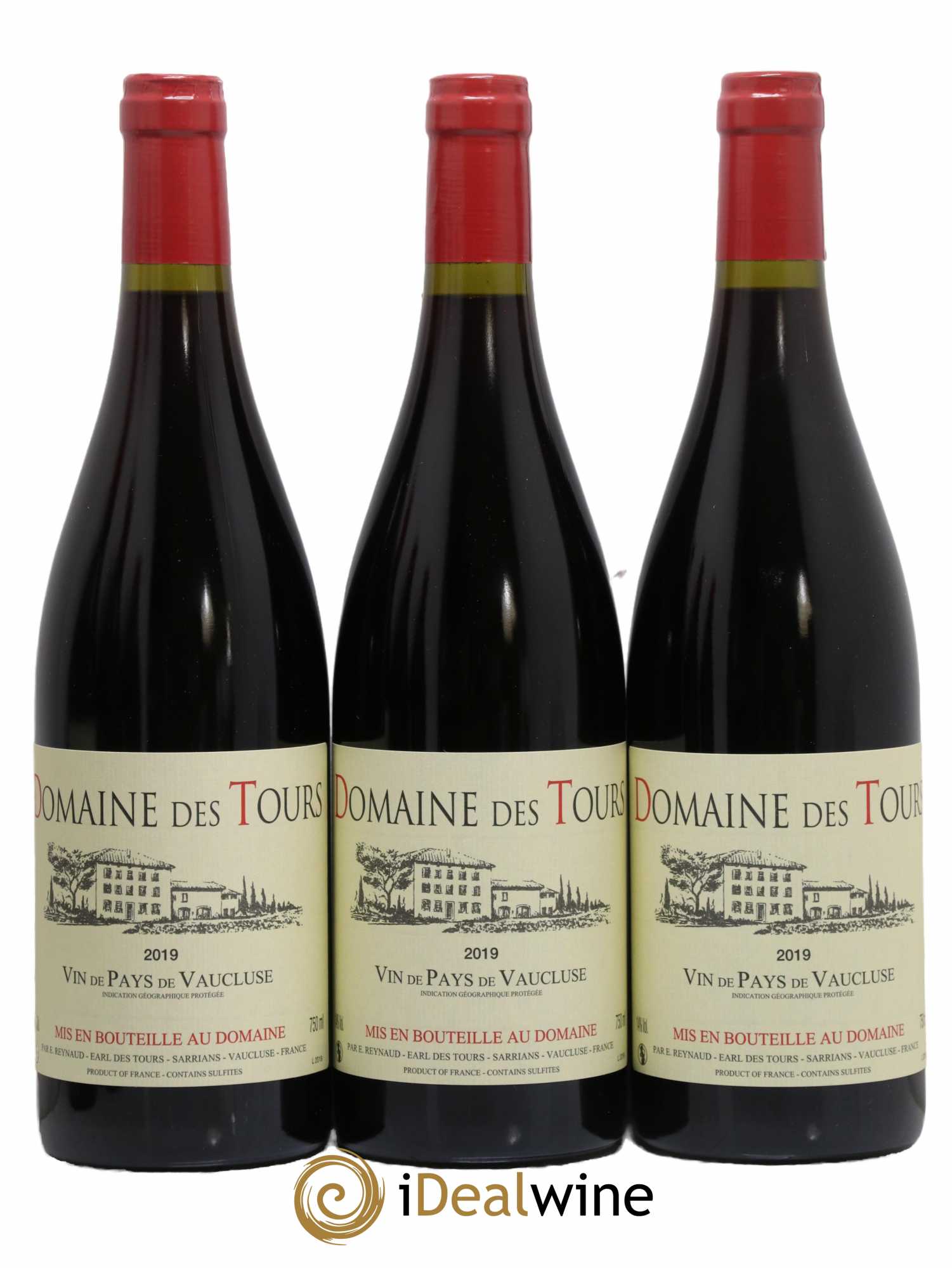 Vaucluse (Vin de Pays de Vaucluse) Domaine des Tours Emmanuel Reynaud 2019 - Lot de 3 bouteilles - 0