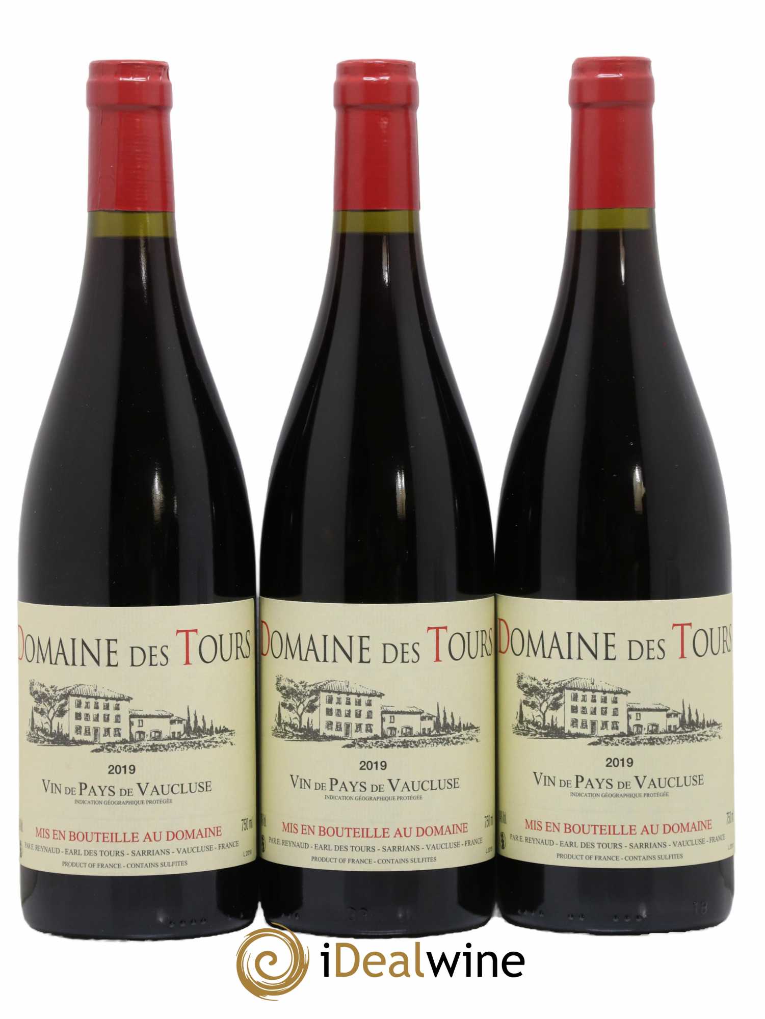 Vaucluse (Vin de Pays de Vaucluse) Domaine des Tours Emmanuel Reynaud 2019 - Lot de 3 bouteilles - 0